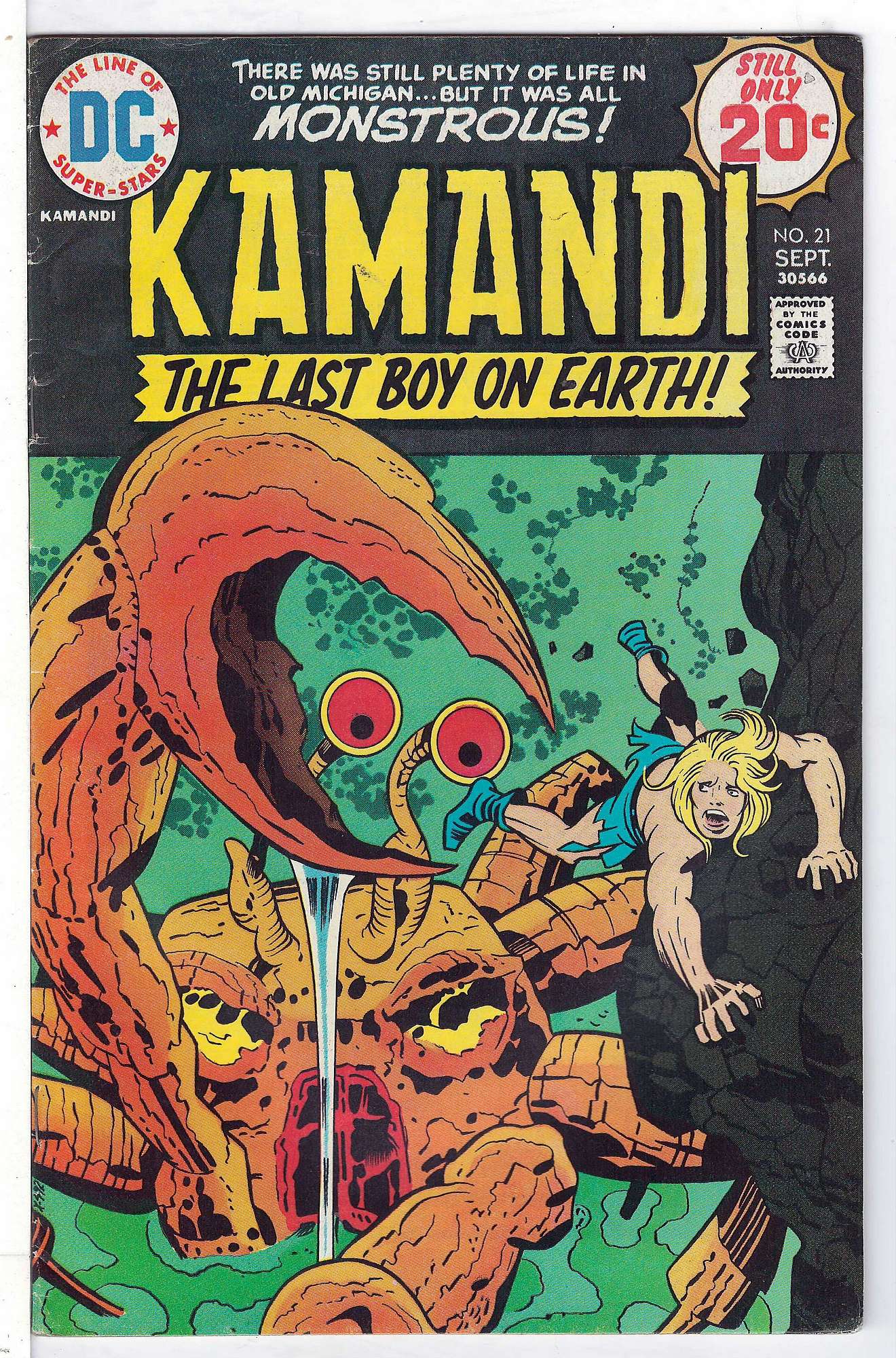 Cover of Kamandi (Vol 1) The Last Boy on Earth #21. One of 250,000 Vintage American Comics on sale from Krypton!