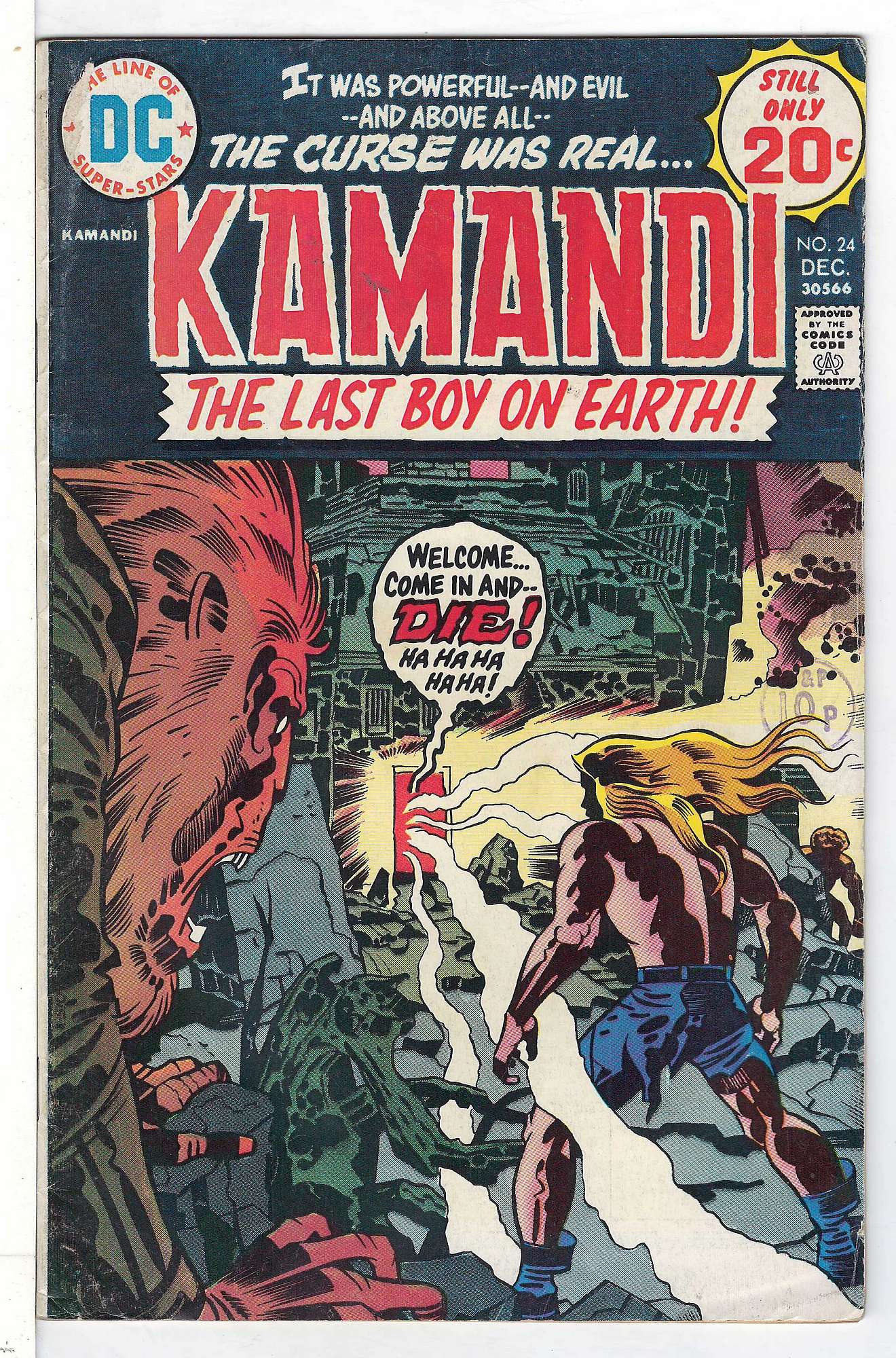 Cover of Kamandi (Vol 1) The Last Boy on Earth #24. One of 250,000 Vintage American Comics on sale from Krypton!