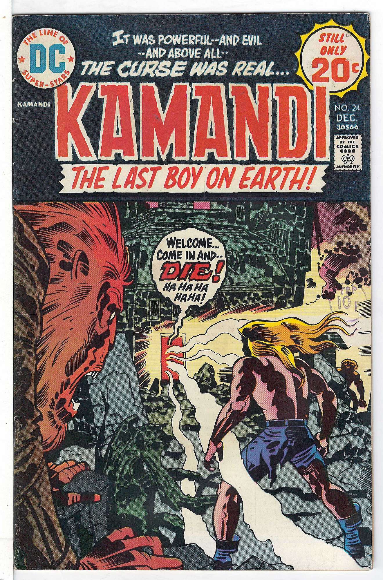 Cover of Kamandi (Vol 1) The Last Boy on Earth #24. One of 250,000 Vintage American Comics on sale from Krypton!