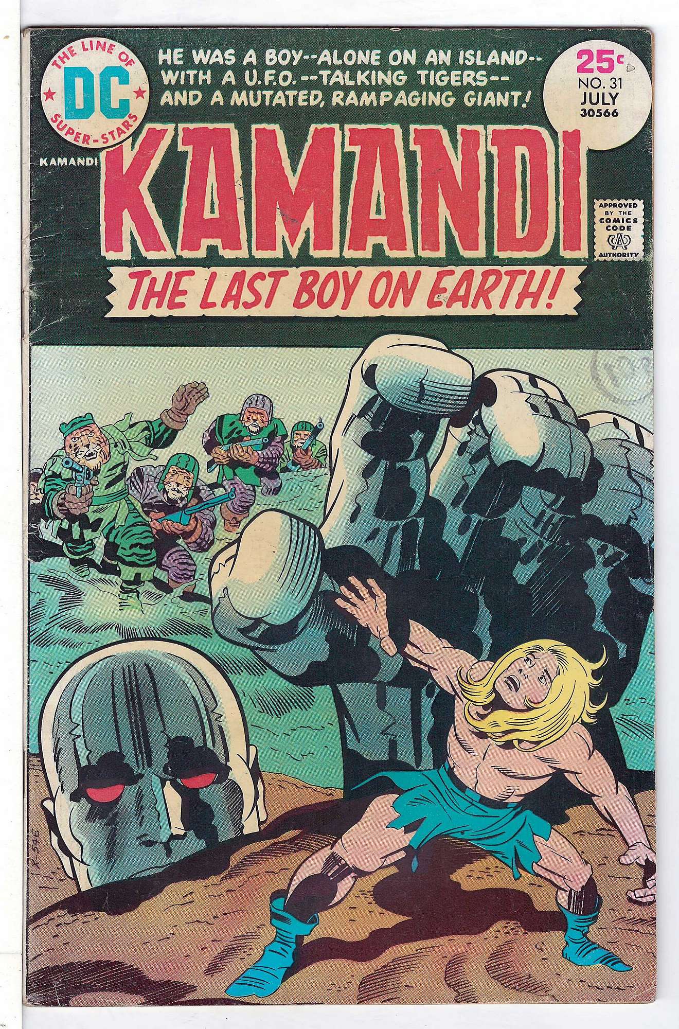 Cover of Kamandi (Vol 1) The Last Boy on Earth #31. One of 250,000 Vintage American Comics on sale from Krypton!