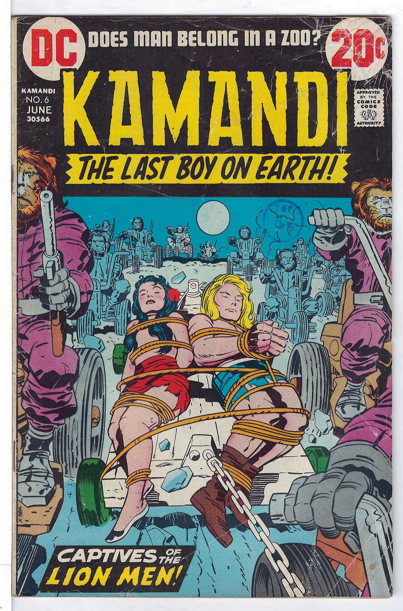 Cover of Kamandi (Vol 1) The Last Boy on Earth #6. One of 250,000 Vintage American Comics on sale from Krypton!