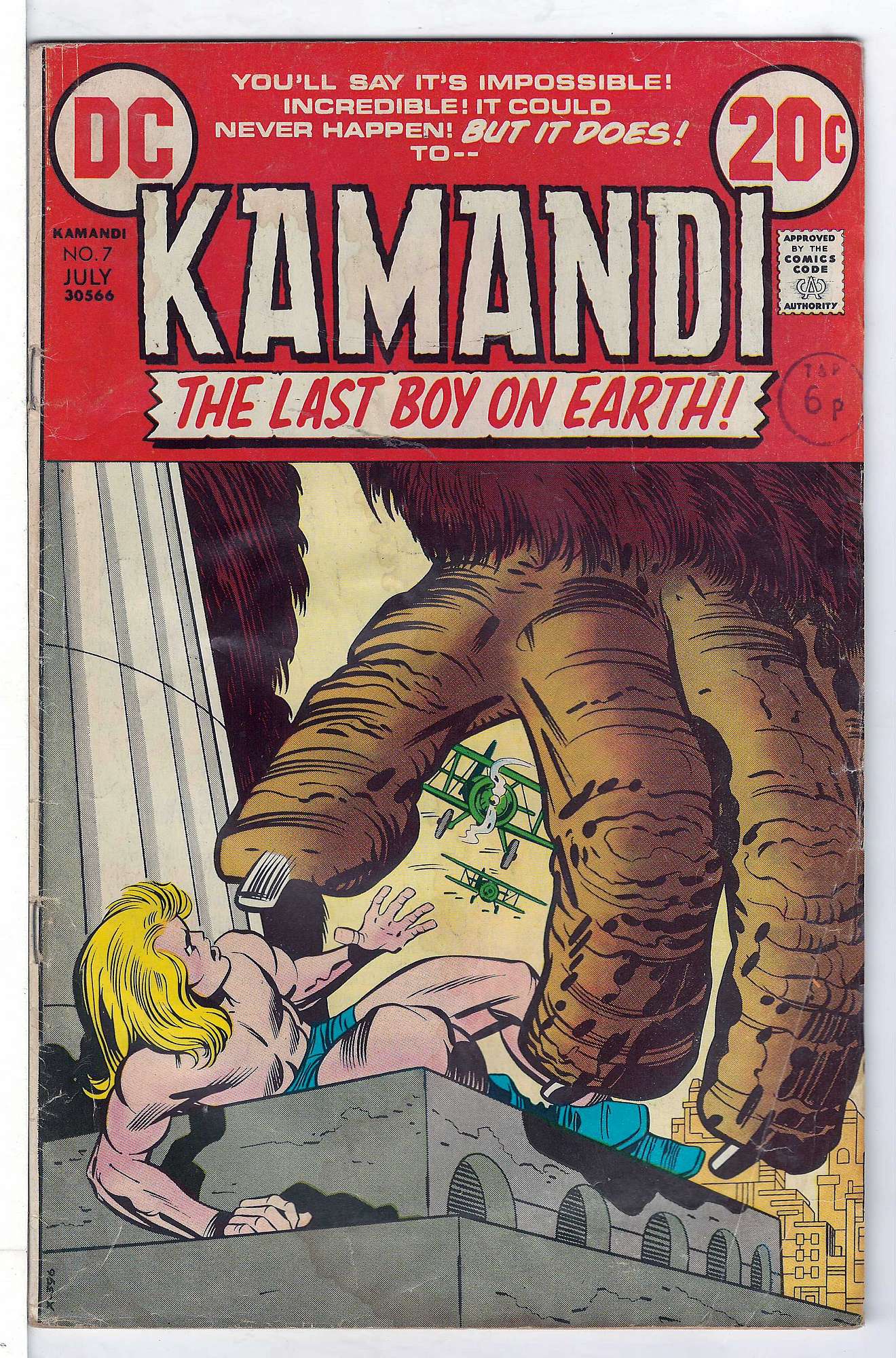 Cover of Kamandi (Vol 1) The Last Boy on Earth #7. One of 250,000 Vintage American Comics on sale from Krypton!