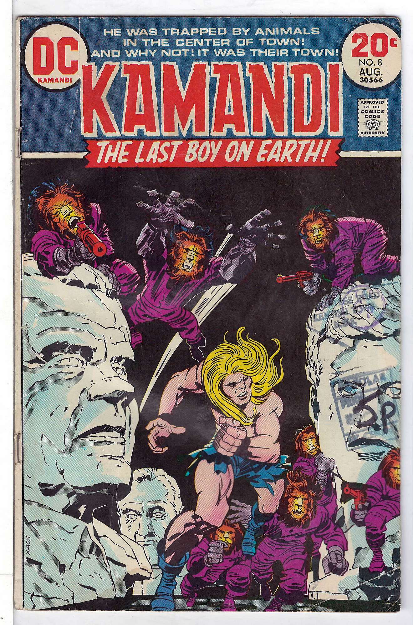 Cover of Kamandi (Vol 1) The Last Boy on Earth #8. One of 250,000 Vintage American Comics on sale from Krypton!