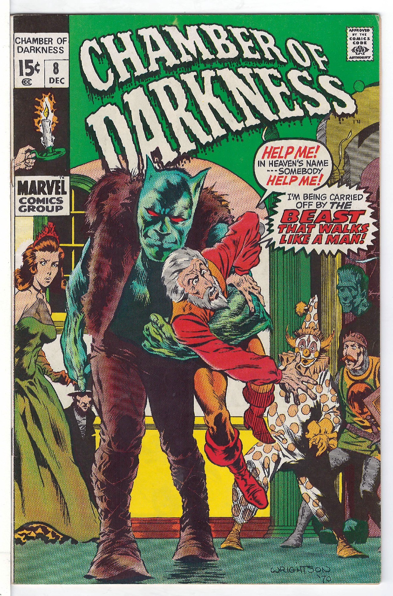 ACTUAL SCAN OF COMIC!<br>Popped top staple - See Scan Cover of Chamber of Darkness (Vol 1) #8. One of 250,000 Vintage American Comics on sale from Krypton!