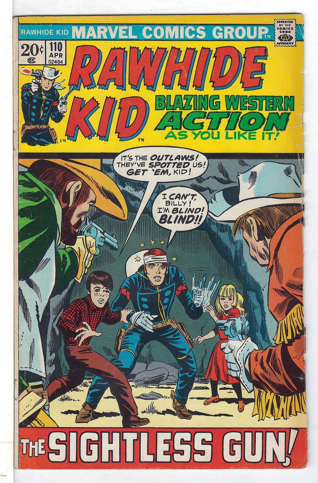 Cover of Rawhide Kid (Vol 1) #110. One of 250,000 Vintage American Comics on sale from Krypton!