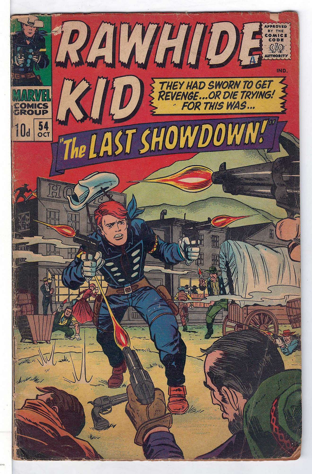Cover of Rawhide Kid (Vol 1) #54. One of 250,000 Vintage American Comics on sale from Krypton!