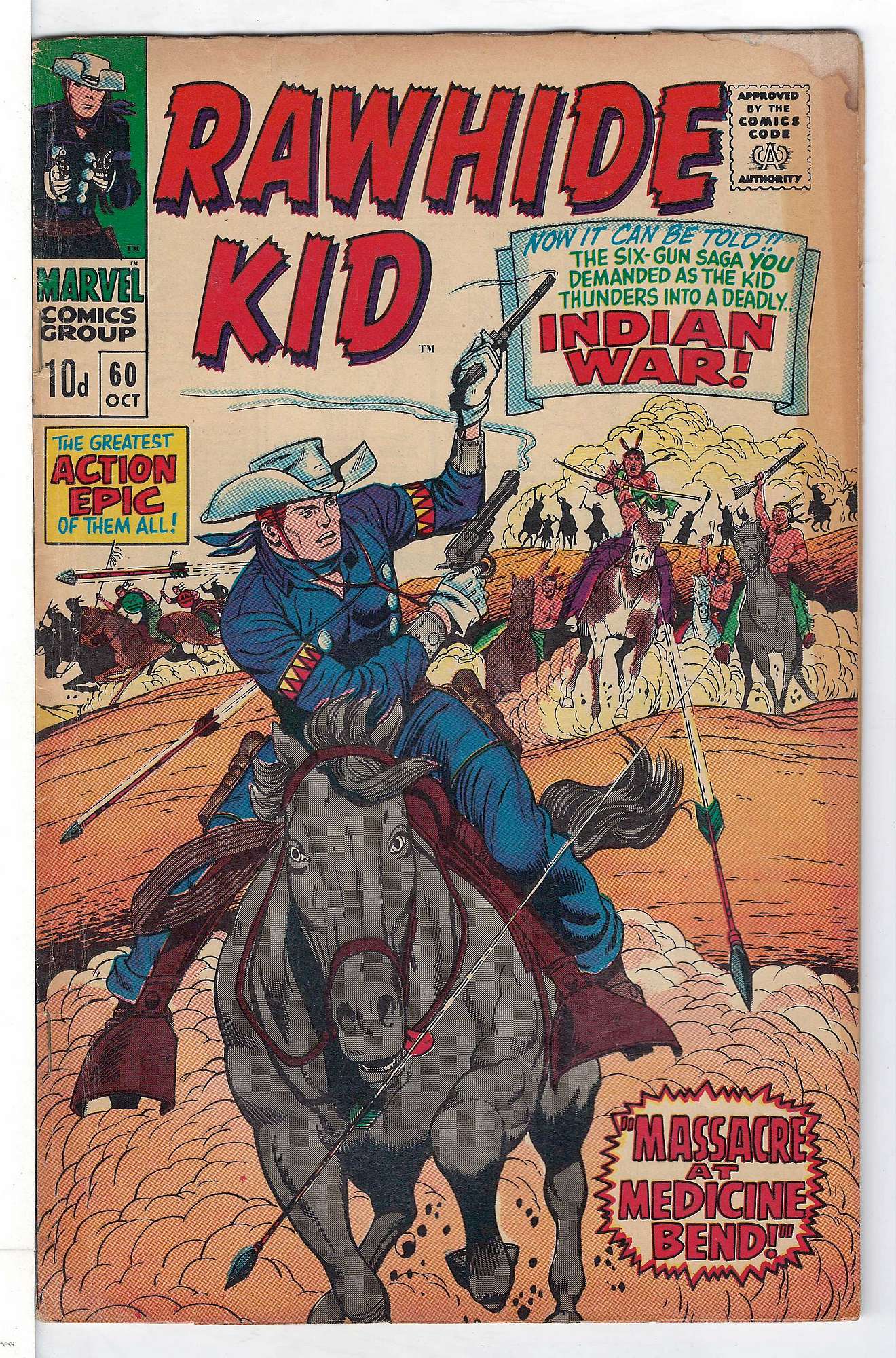 Cover of Rawhide Kid (Vol 1) #60. One of 250,000 Vintage American Comics on sale from Krypton!