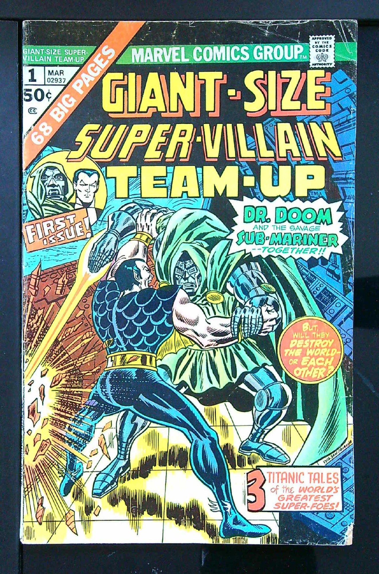 Cover of Giant-Size Super-Villain Team-up #1. One of 250,000 Vintage American Comics on sale from Krypton!