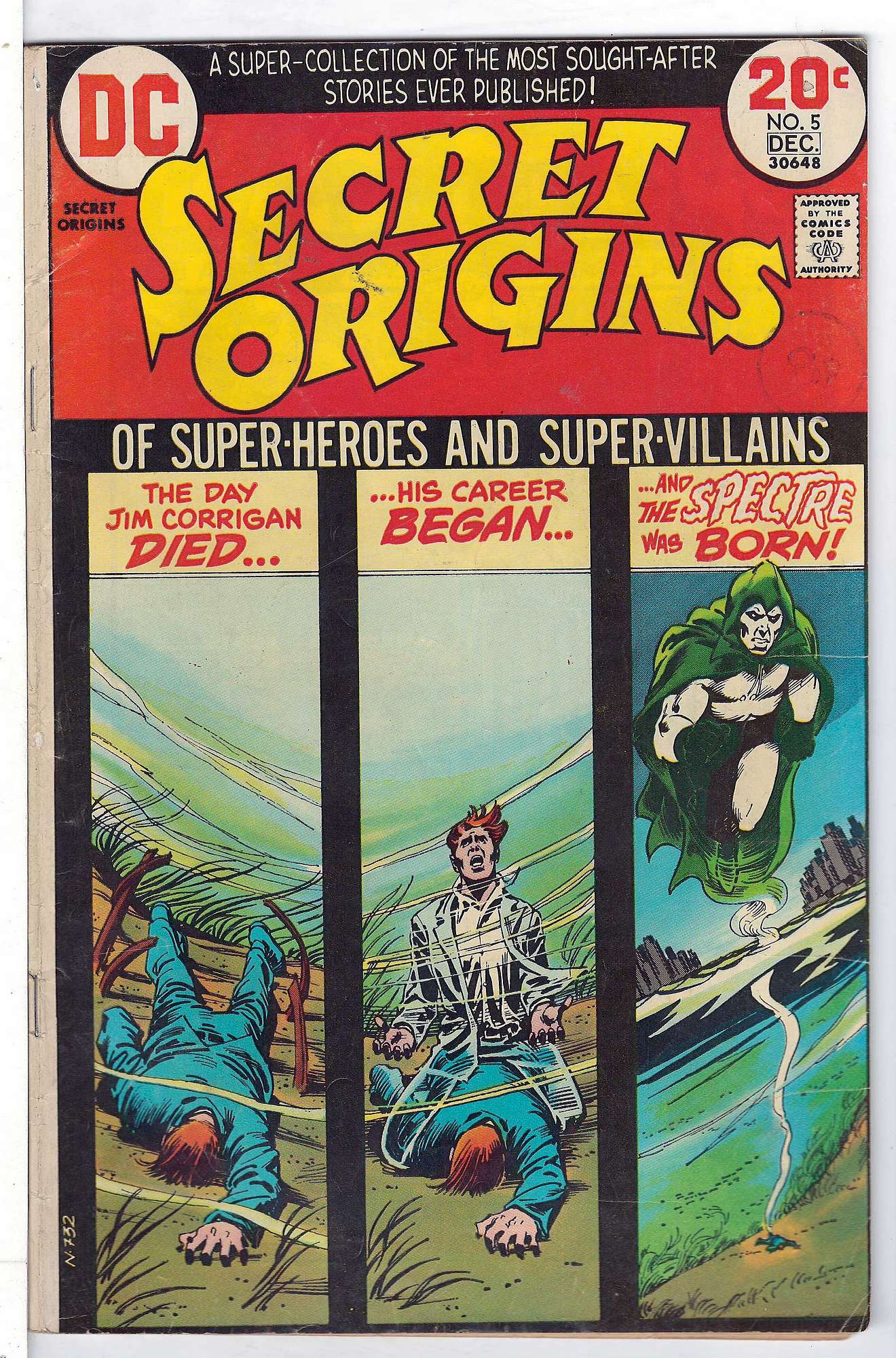 ACTUAL SCAN OF COMIC!<br>Rolled Spine & Distribution Stamp on Cover - See Scan Cover of Secret Origins (Vol 2) #5. One of 250,000 Vintage American Comics on sale from Krypton!