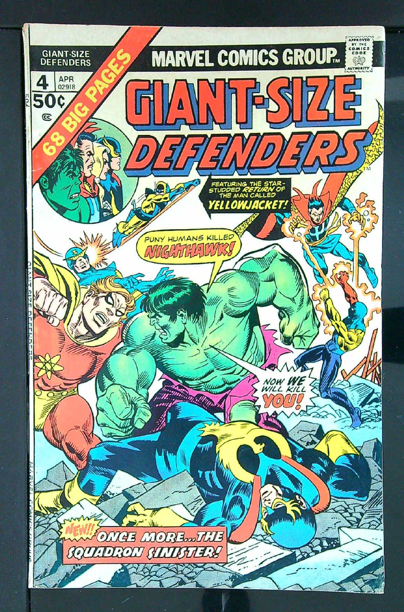 Cover of Giant-Size Defenders #4. One of 250,000 Vintage American Comics on sale from Krypton!