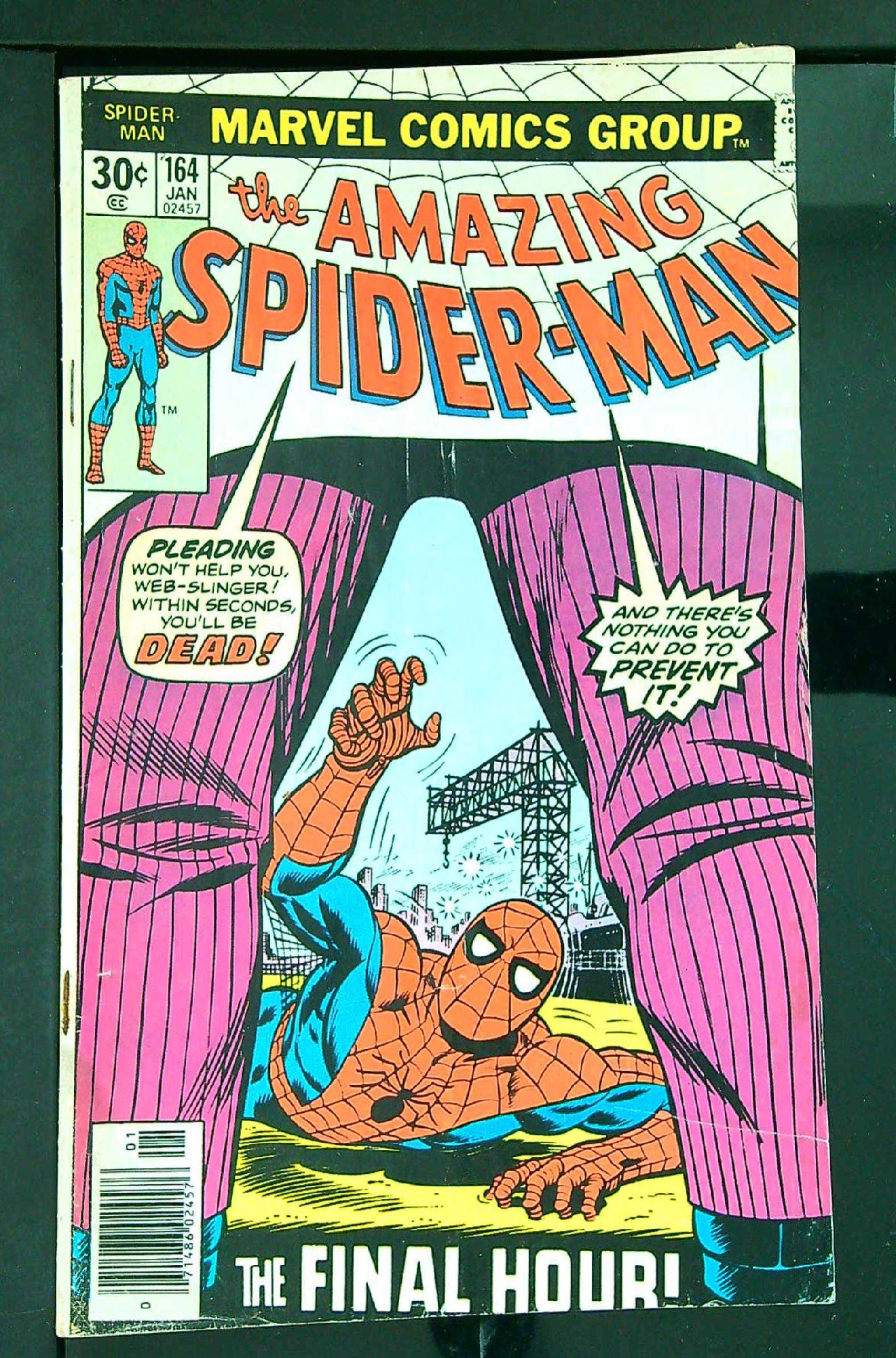 ACTUAL SCAN OF COMIC!<br> Cover of Amazing Spider-Man (Vol 1) #164. One of 250,000 Vintage American Comics on sale from Krypton!