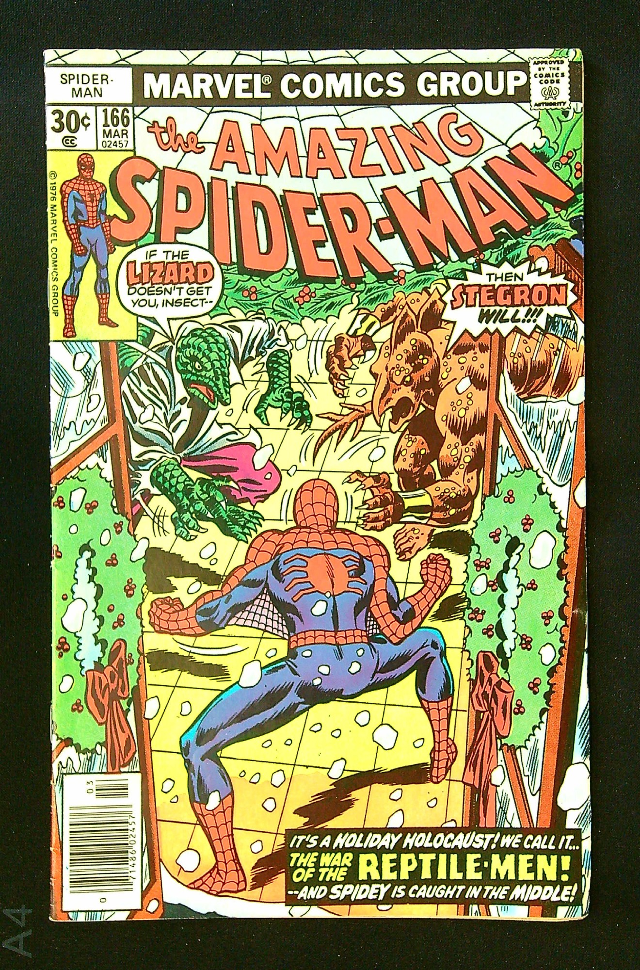 ACTUAL SCAN OF COMIC!<br> Cover of Amazing Spider-Man (Vol 1) #166. One of 250,000 Vintage American Comics on sale from Krypton!
