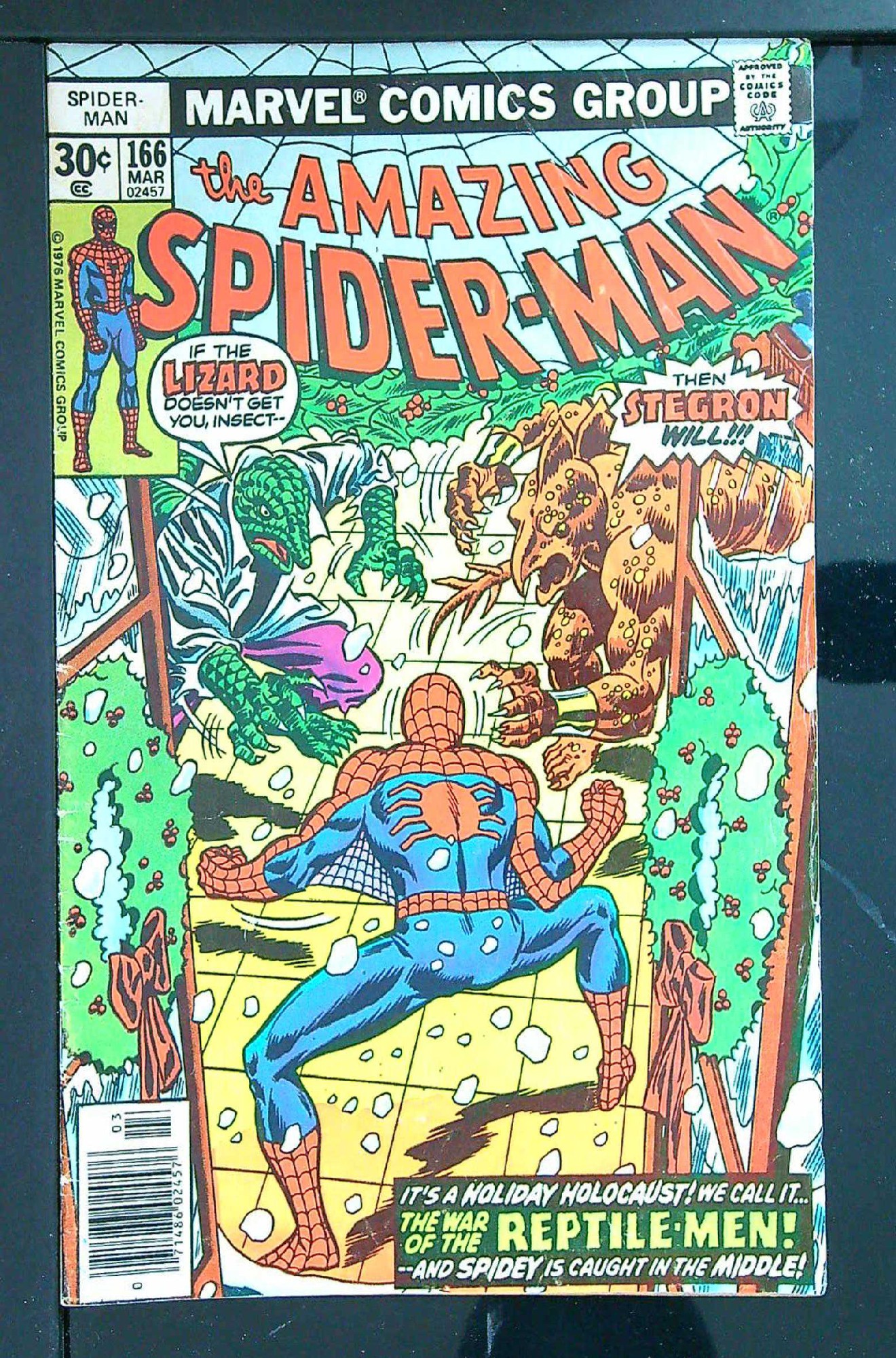 ACTUAL SCAN OF COMIC!<br> Cover of Amazing Spider-Man (Vol 1) #166. One of 250,000 Vintage American Comics on sale from Krypton!