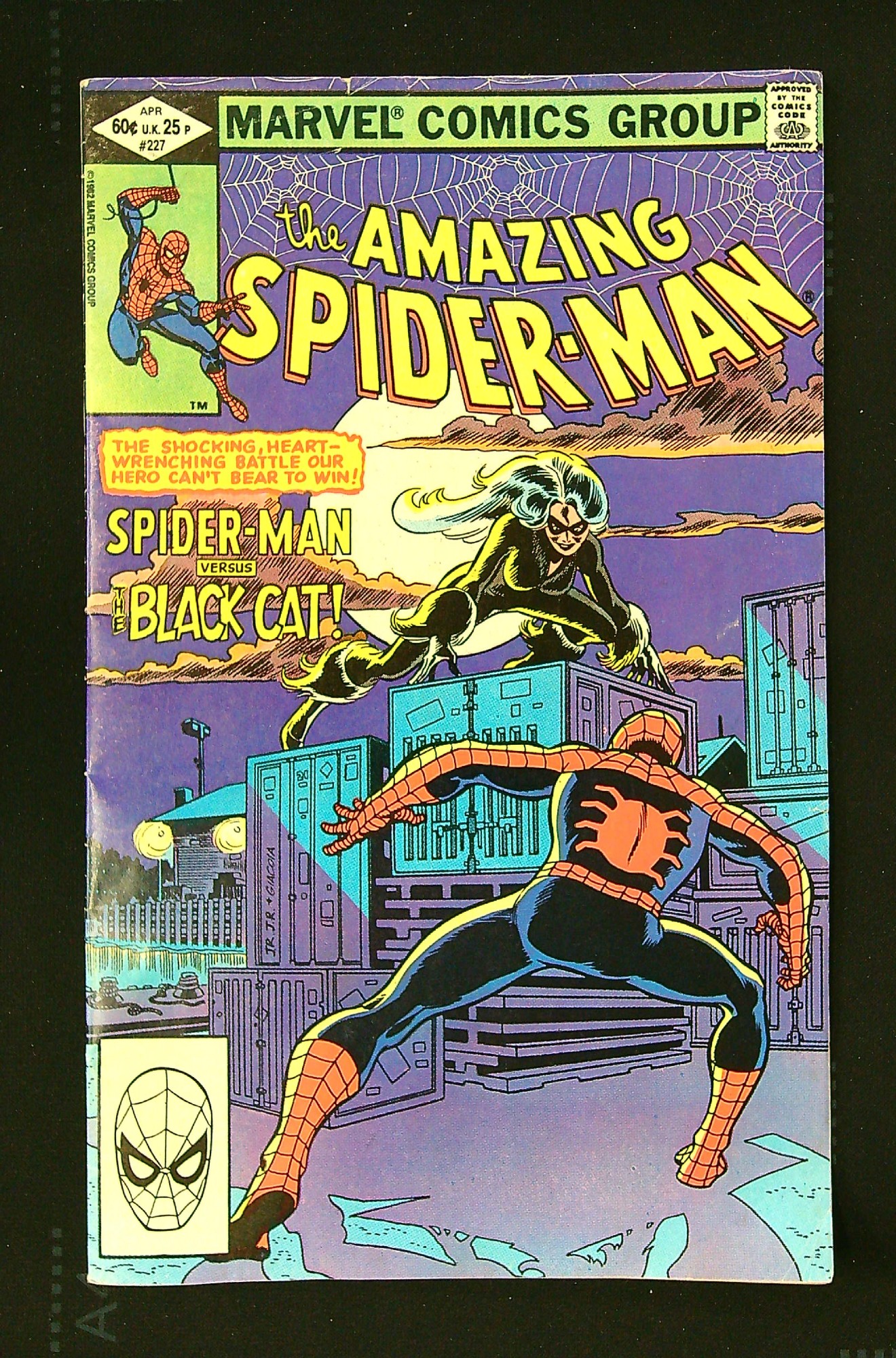 Black Cat Appearance<br>ACTUAL SCAN OF COMIC!<br> Cover of Amazing Spider-Man (Vol 1) #227. One of 250,000 Vintage American Comics on sale from Krypton!