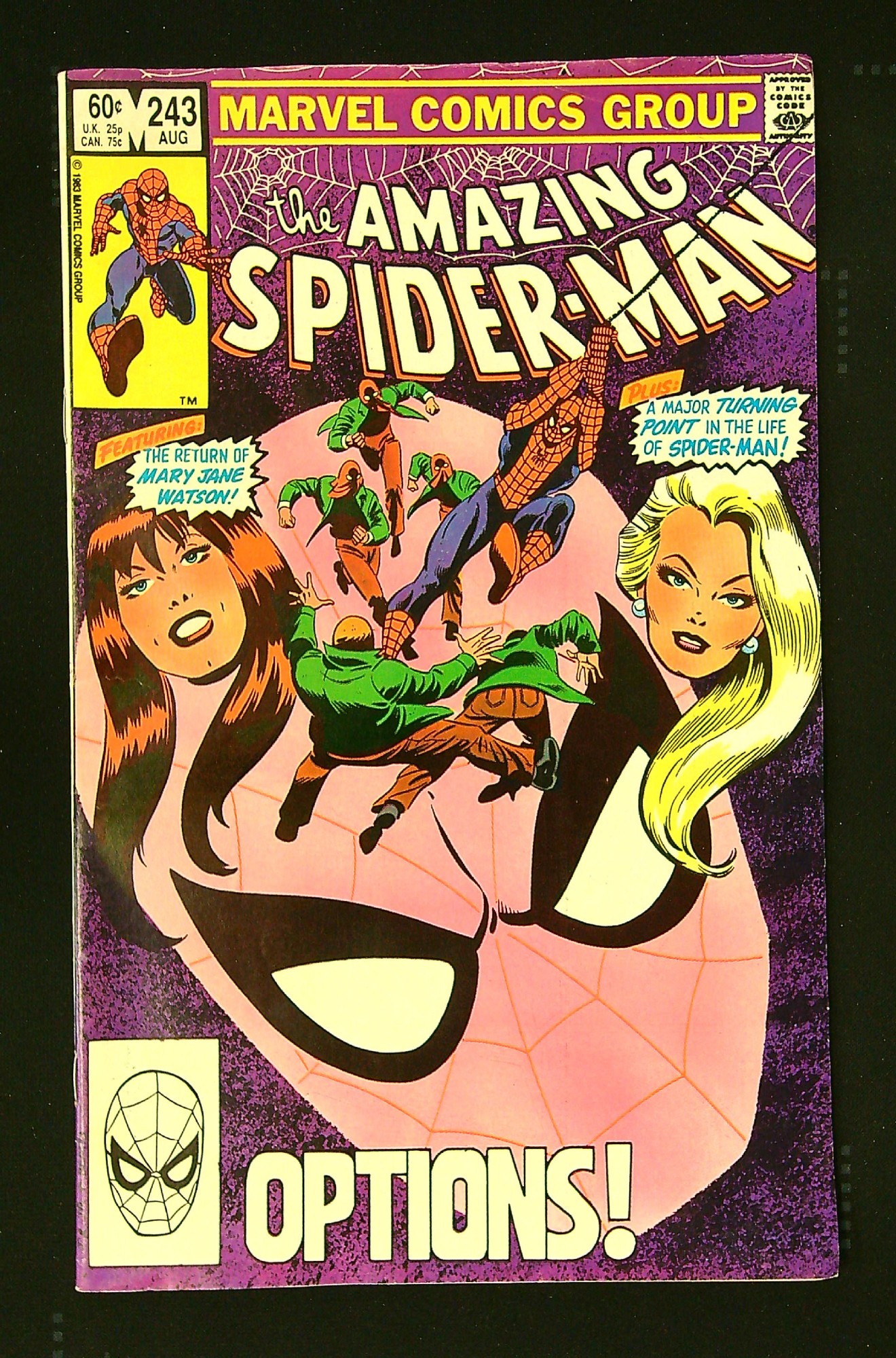 ACTUAL SCAN OF COMIC!<br> Cover of Amazing Spider-Man (Vol 1) #243. One of 250,000 Vintage American Comics on sale from Krypton!