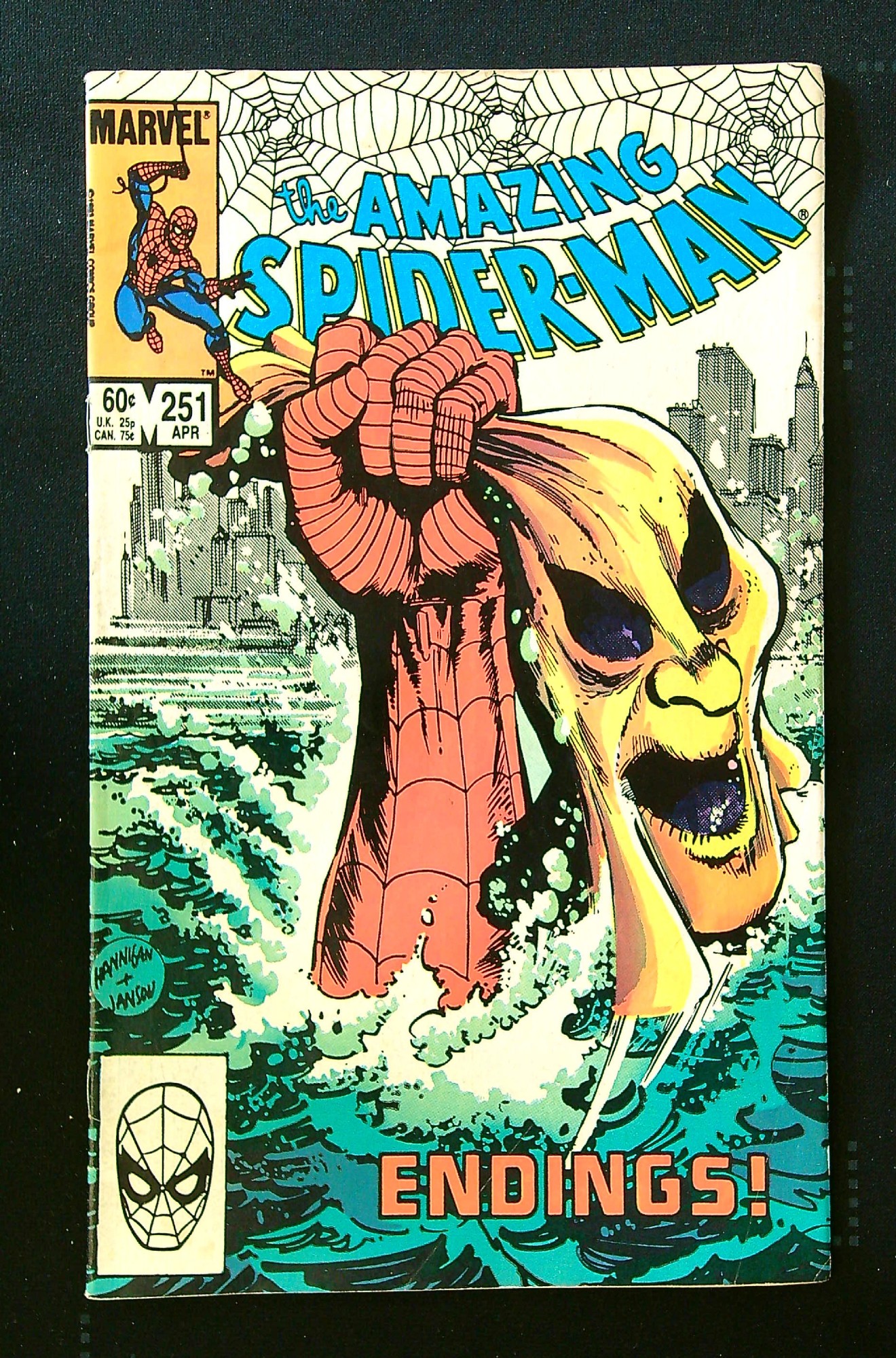 ACTUAL SCAN OF COMIC!<br> Cover of Amazing Spider-Man (Vol 1) #251. One of 250,000 Vintage American Comics on sale from Krypton!