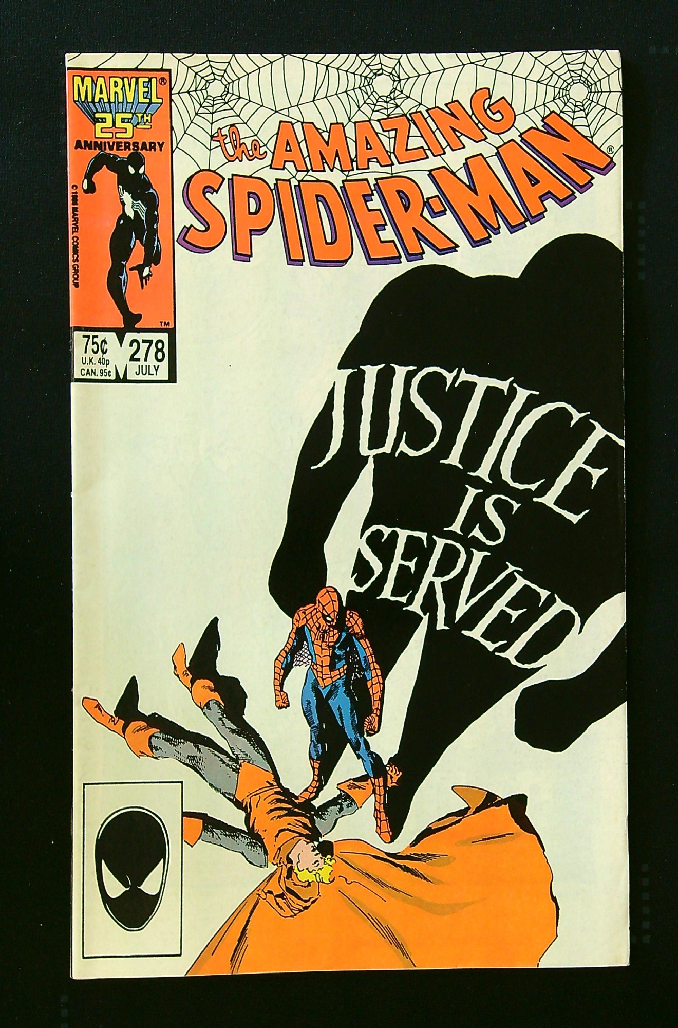 ACTUAL SCAN OF COMIC!<br> Cover of Amazing Spider-Man (Vol 1) #278. One of 250,000 Vintage American Comics on sale from Krypton!