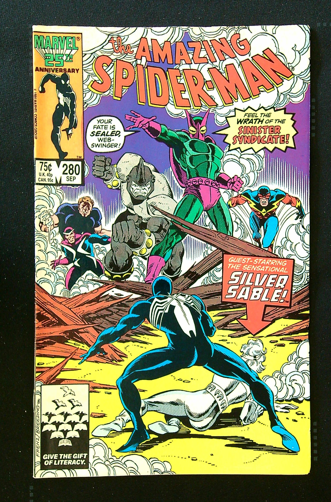 ACTUAL SCAN OF COMIC!<br> Cover of Amazing Spider-Man (Vol 1) #280. One of 250,000 Vintage American Comics on sale from Krypton!