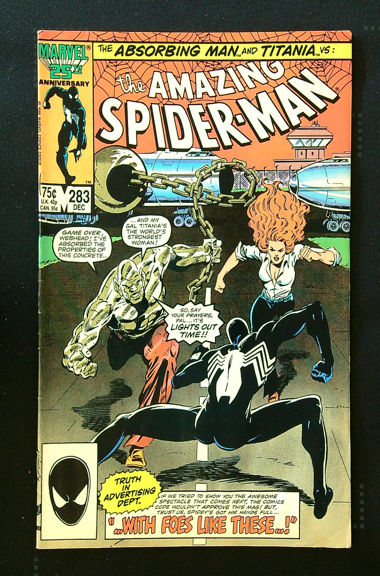 ACTUAL SCAN OF COMIC!<br> Cover of Amazing Spider-Man (Vol 1) #283. One of 250,000 Vintage American Comics on sale from Krypton!