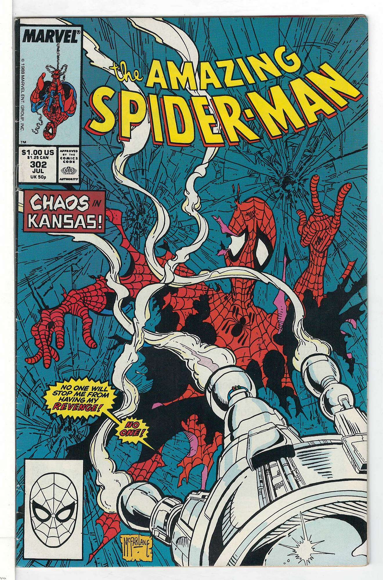 ACTUAL SCAN OF COMIC!<br> Cover of Amazing Spider-Man (Vol 1) #302. One of 250,000 Vintage American Comics on sale from Krypton!