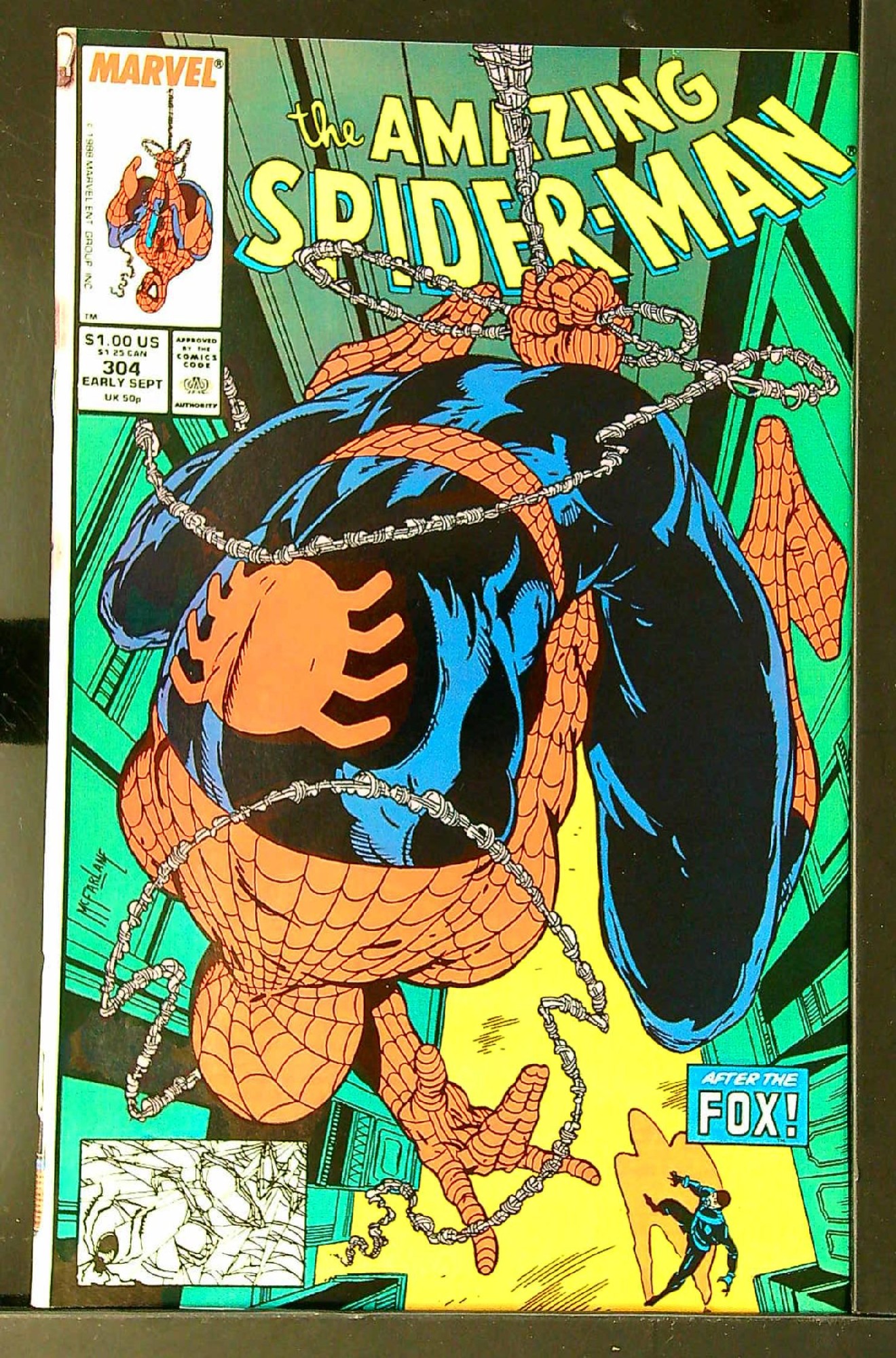 ACTUAL SCAN OF COMIC!<br>Misaligned spine. See scan Cover of Amazing Spider-Man (Vol 1) #304. One of 250,000 Vintage American Comics on sale from Krypton!