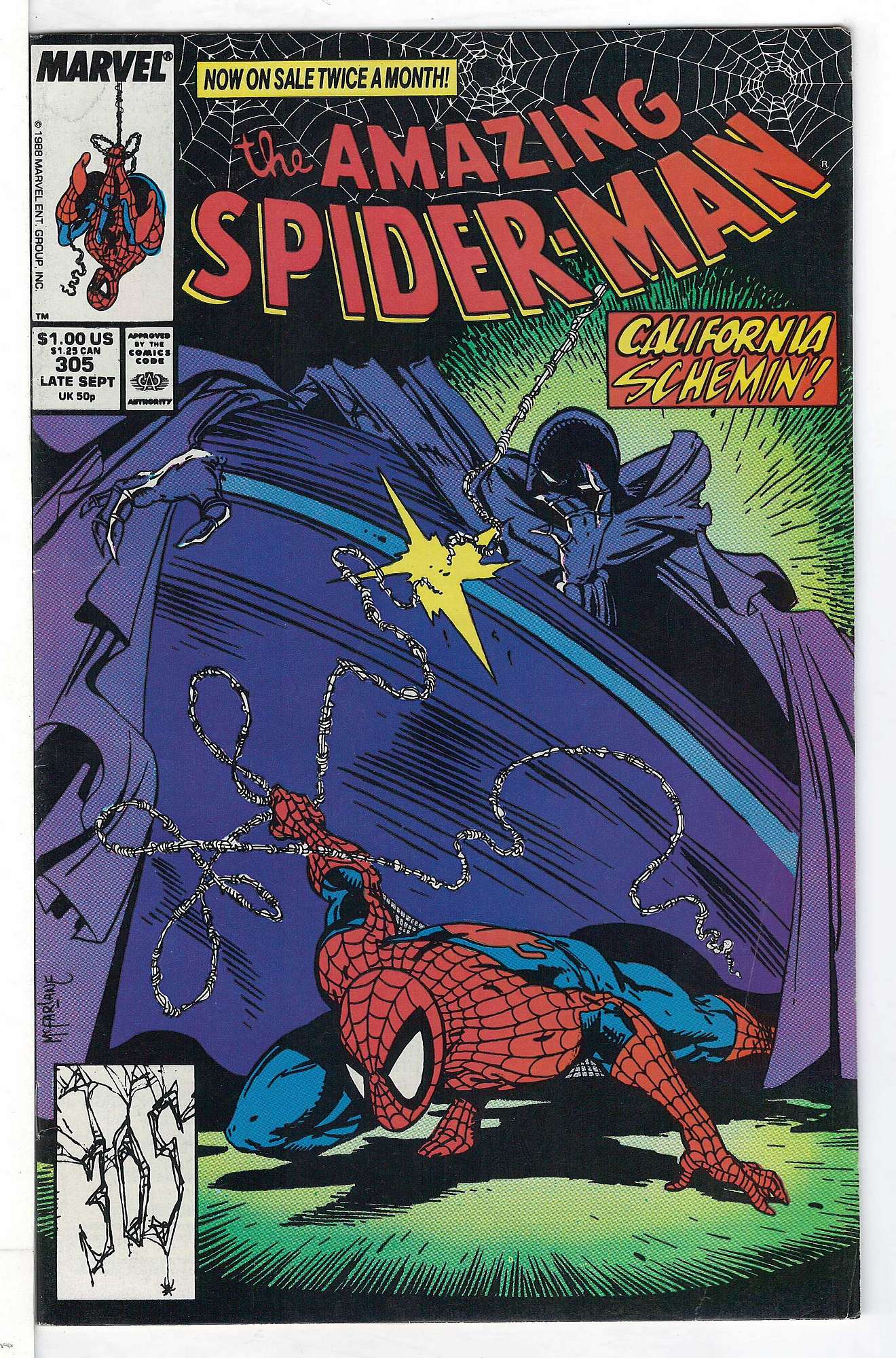 ACTUAL SCAN OF COMIC!<br> Cover of Amazing Spider-Man (Vol 1) #305. One of 250,000 Vintage American Comics on sale from Krypton!