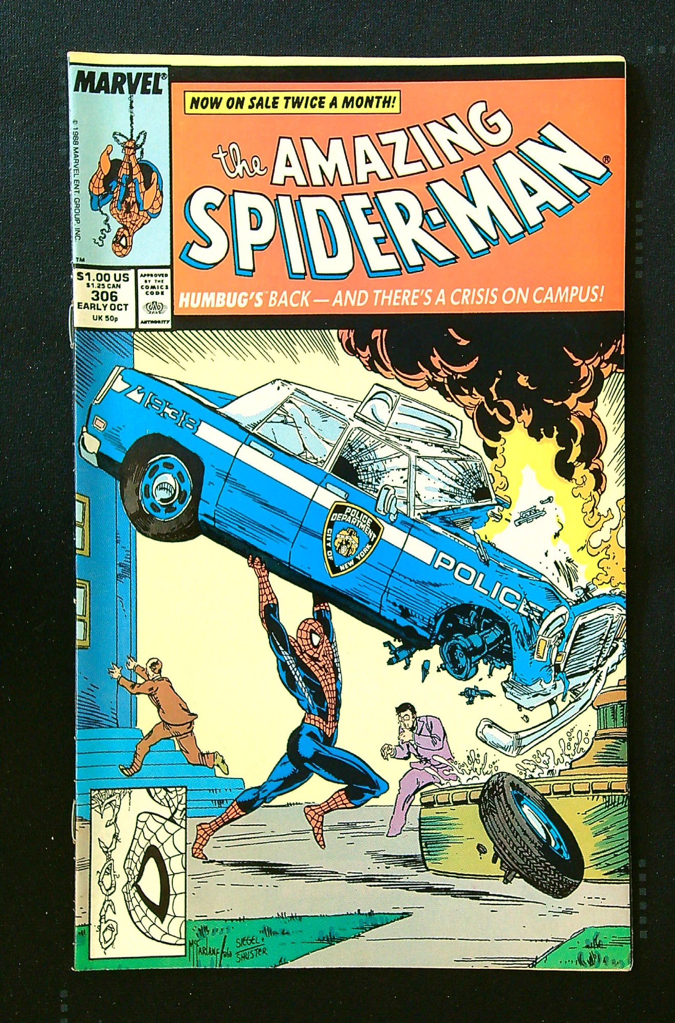 ACTUAL SCAN OF COMIC!<br> Cover of Amazing Spider-Man (Vol 1) #306. One of 250,000 Vintage American Comics on sale from Krypton!