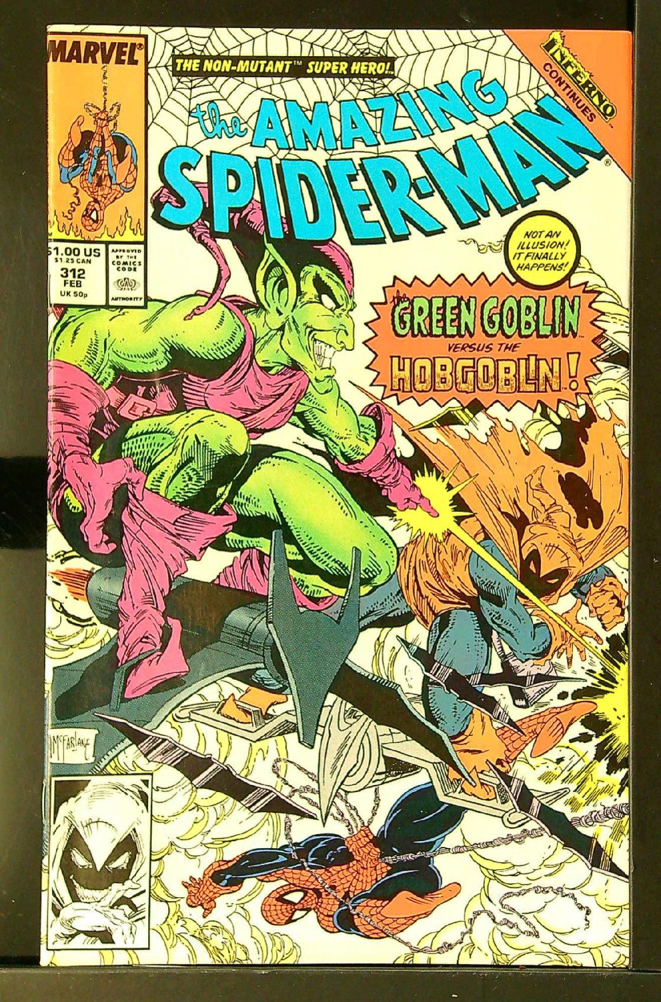 Green Goblin<br>ACTUAL SCAN OF COMIC!<br> Cover of Amazing Spider-Man (Vol 1) #312. One of 250,000 Vintage American Comics on sale from Krypton!