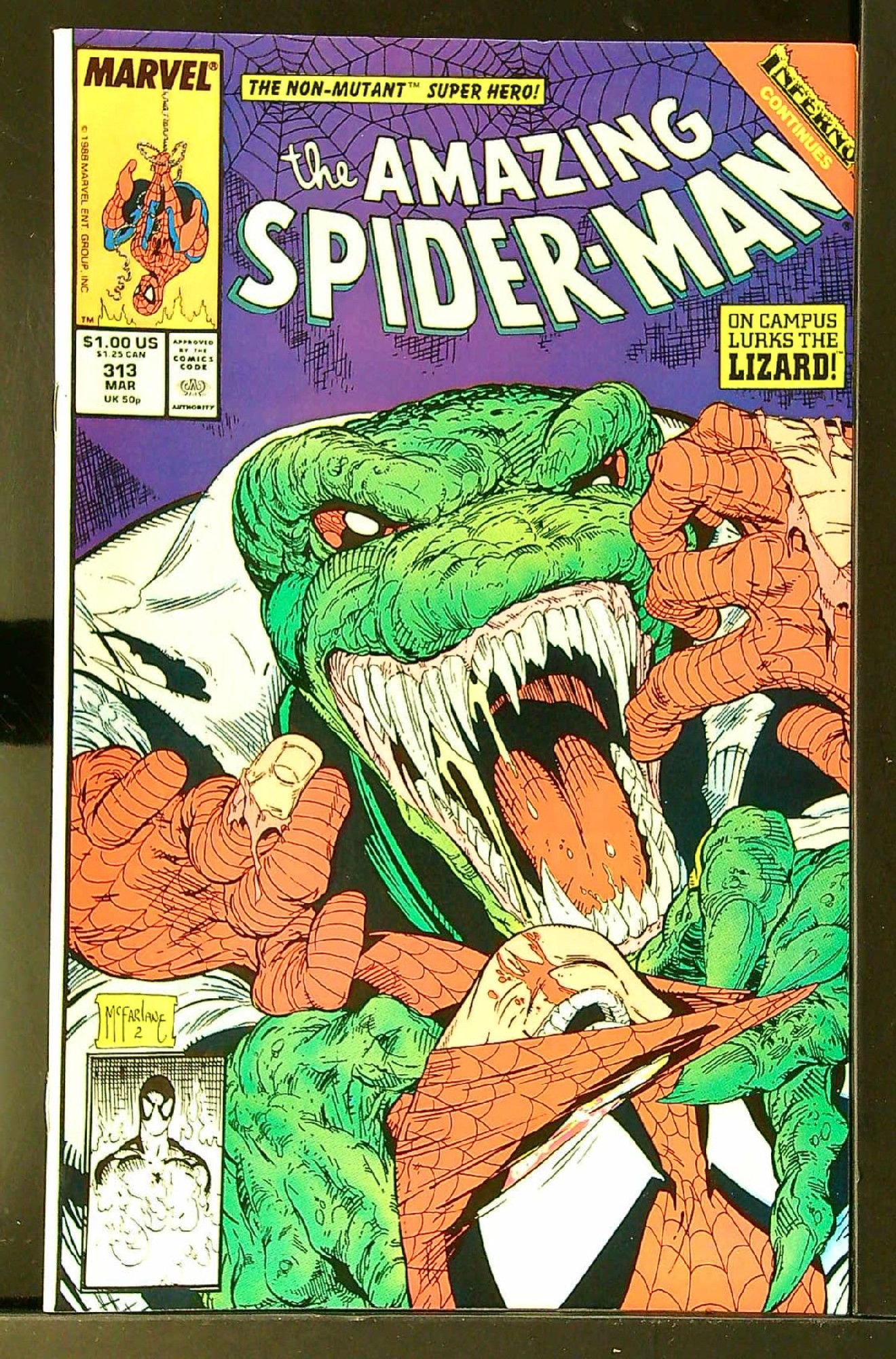 ACTUAL SCAN OF COMIC!<br> Cover of Amazing Spider-Man (Vol 1) #313. One of 250,000 Vintage American Comics on sale from Krypton!