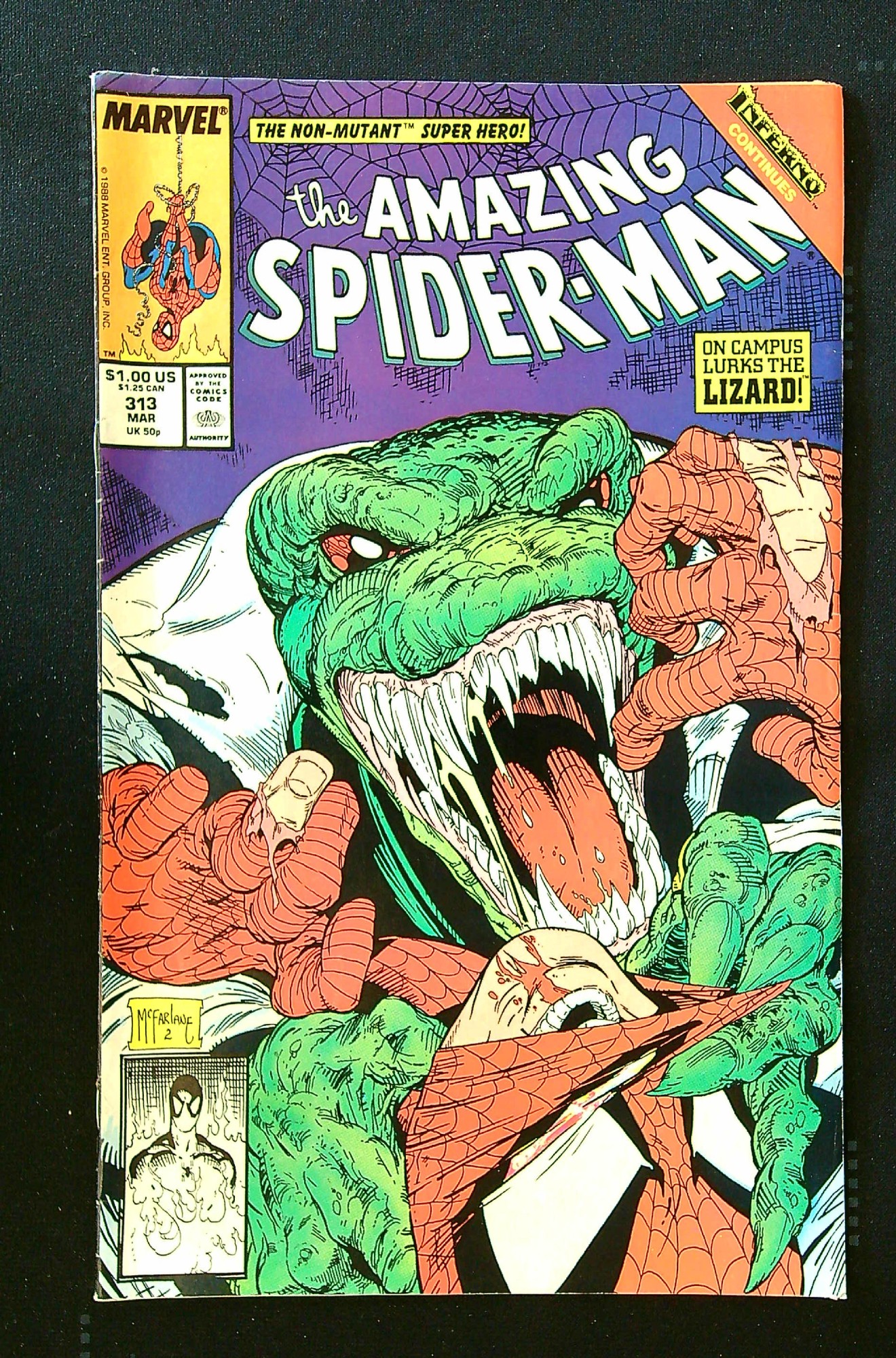 ACTUAL SCAN OF COMIC!<br> Cover of Amazing Spider-Man (Vol 1) #313. One of 250,000 Vintage American Comics on sale from Krypton!