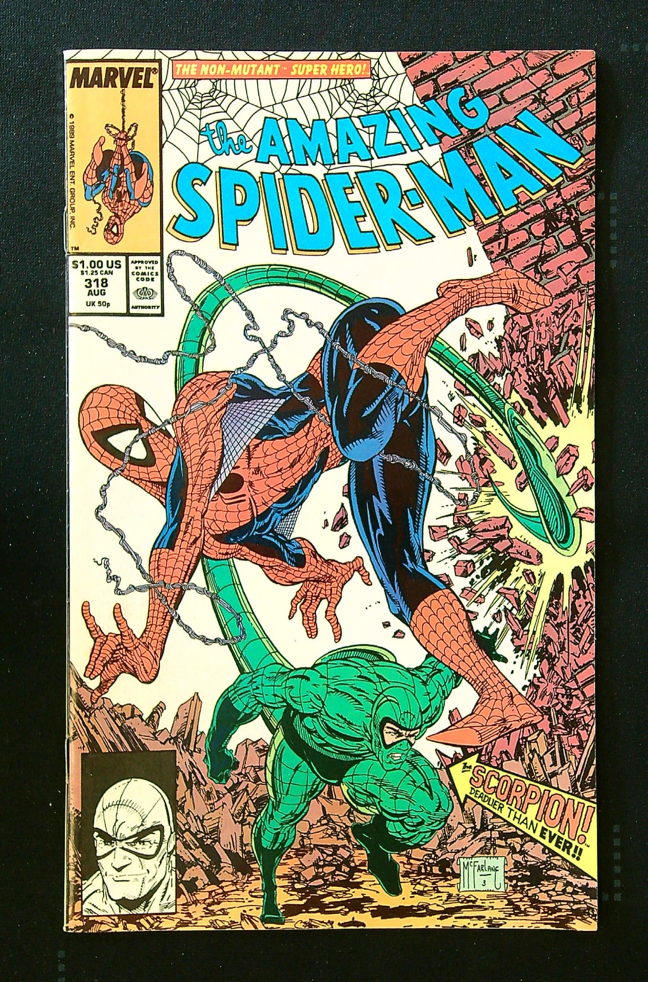 ACTUAL SCAN OF COMIC!<br> Cover of Amazing Spider-Man (Vol 1) #318. One of 250,000 Vintage American Comics on sale from Krypton!