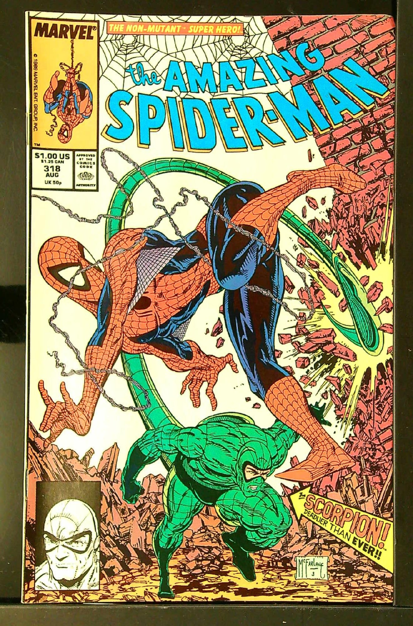ACTUAL SCAN OF COMIC!<br> Cover of Amazing Spider-Man (Vol 1) #318. One of 250,000 Vintage American Comics on sale from Krypton!