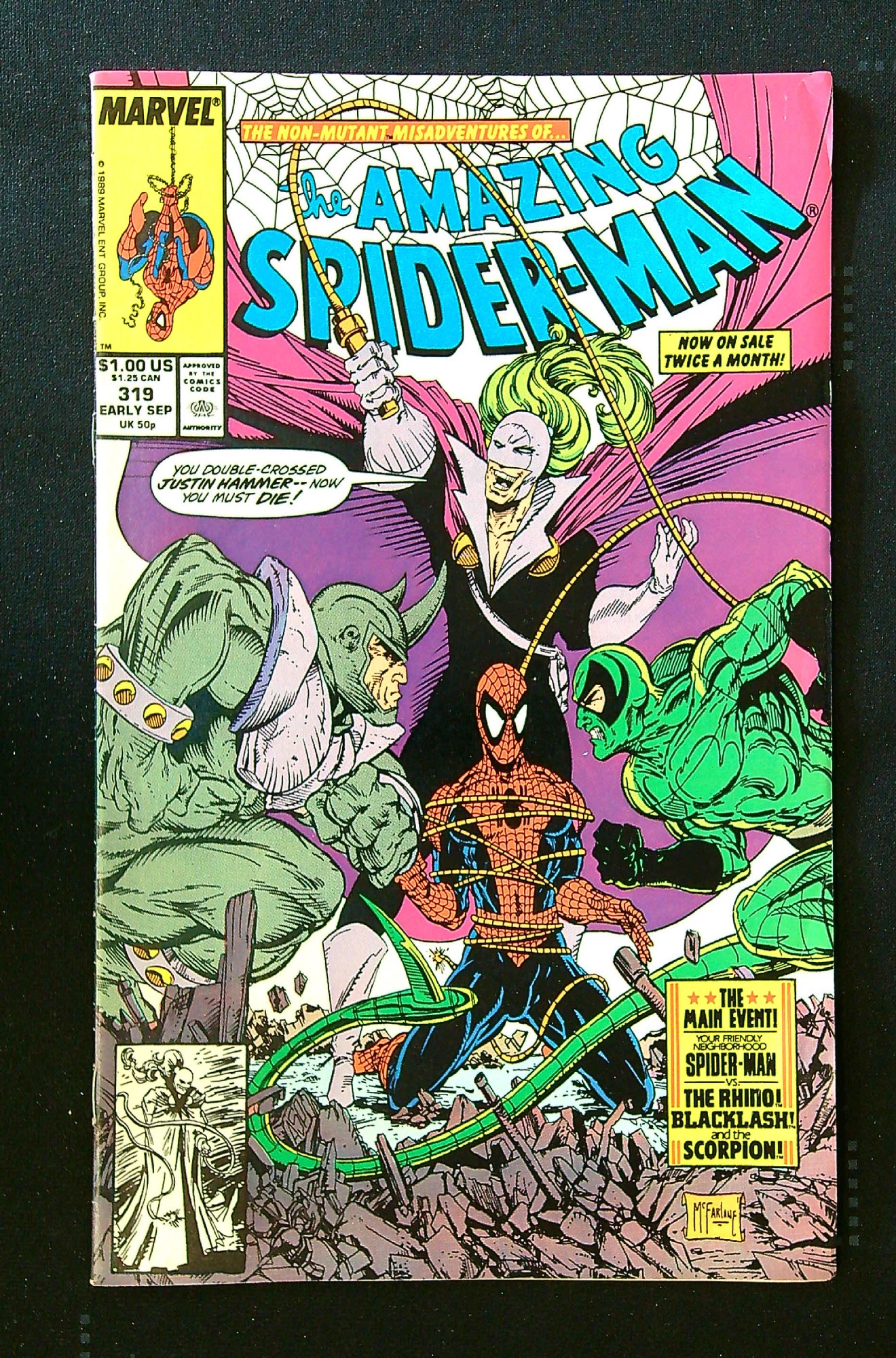 ACTUAL SCAN OF COMIC!<br> Cover of Amazing Spider-Man (Vol 1) #319. One of 250,000 Vintage American Comics on sale from Krypton!