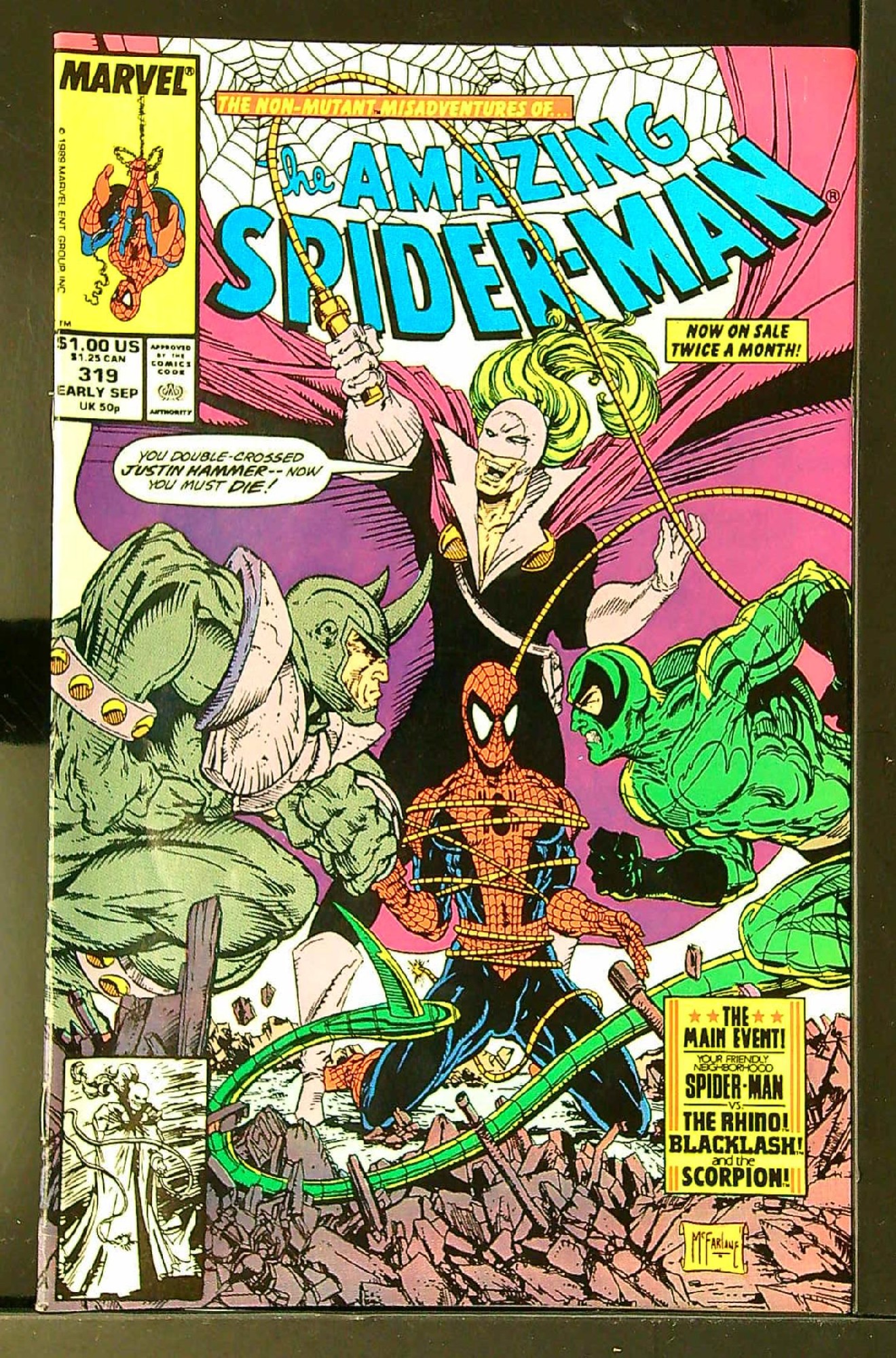 ACTUAL SCAN OF COMIC!<br> Cover of Amazing Spider-Man (Vol 1) #319. One of 250,000 Vintage American Comics on sale from Krypton!