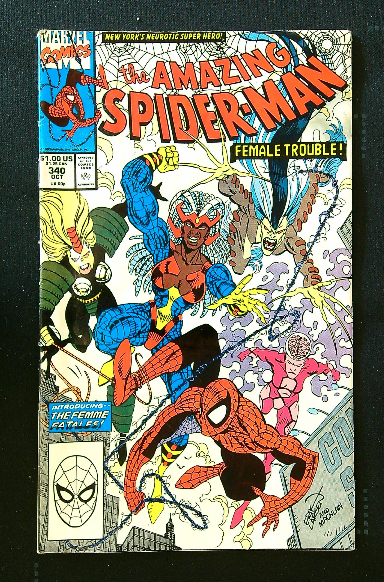 ACTUAL SCAN OF COMIC!<br> Cover of Amazing Spider-Man (Vol 1) #340. One of 250,000 Vintage American Comics on sale from Krypton!