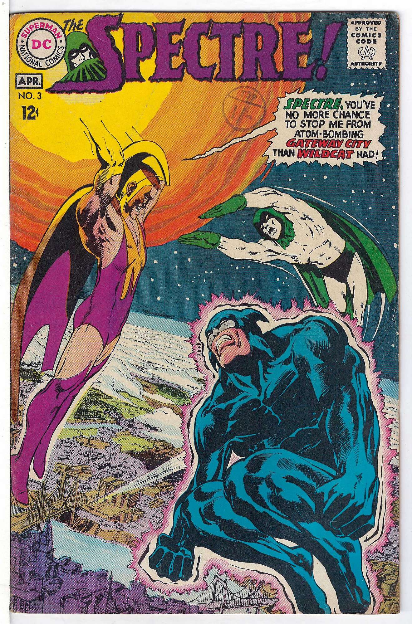 ACTUAL SCAN OF COMIC!<br>Stamp on Cover - See Scan Cover of Spectre (Vol 1) #3. One of 250,000 Vintage American Comics on sale from Krypton!