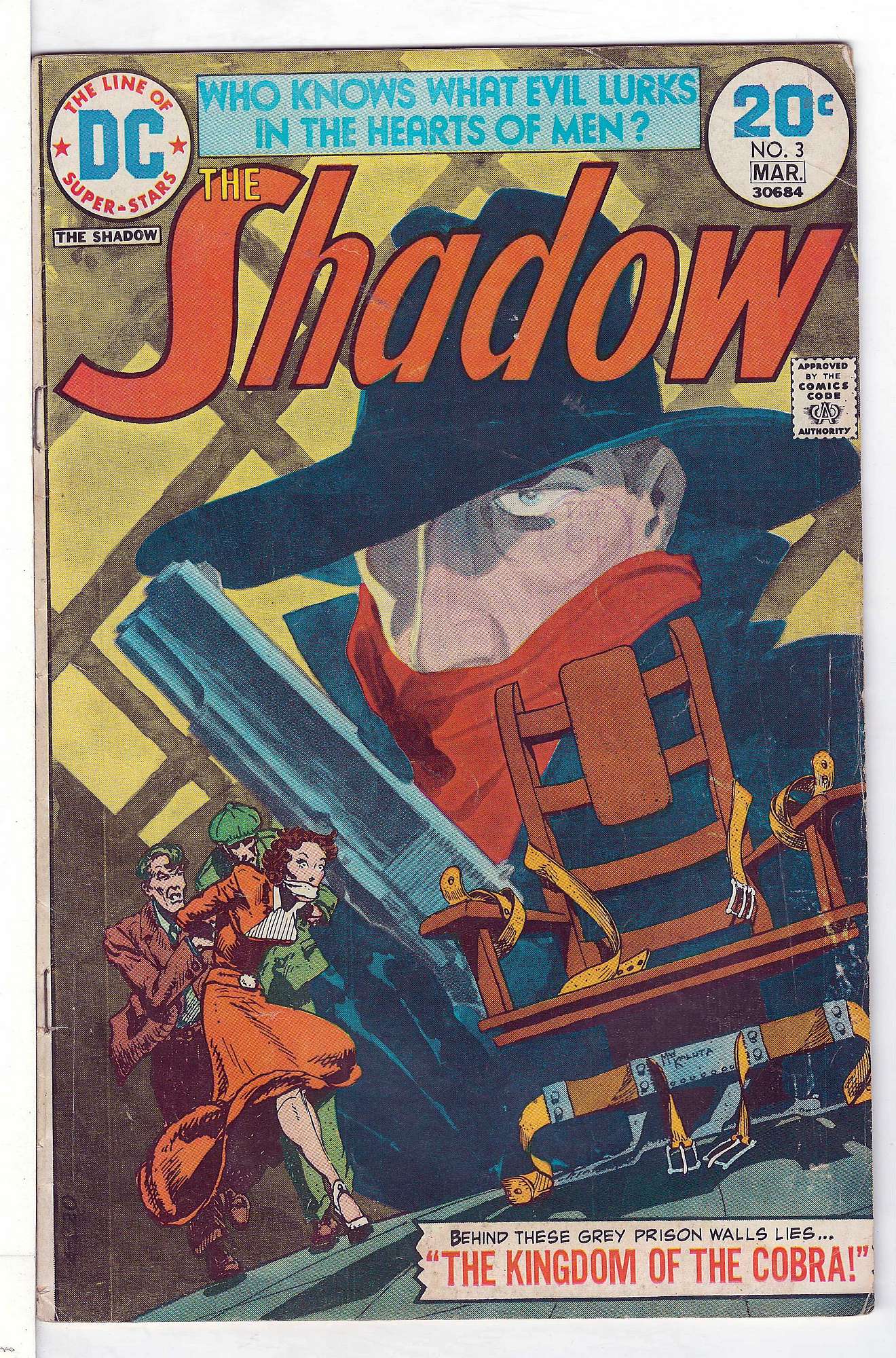 ACTUAL SCAN OF COMIC!<br>Stamp on Cover - See Scan Cover of Shadow (Vol 1) The #3. One of 250,000 Vintage American Comics on sale from Krypton!