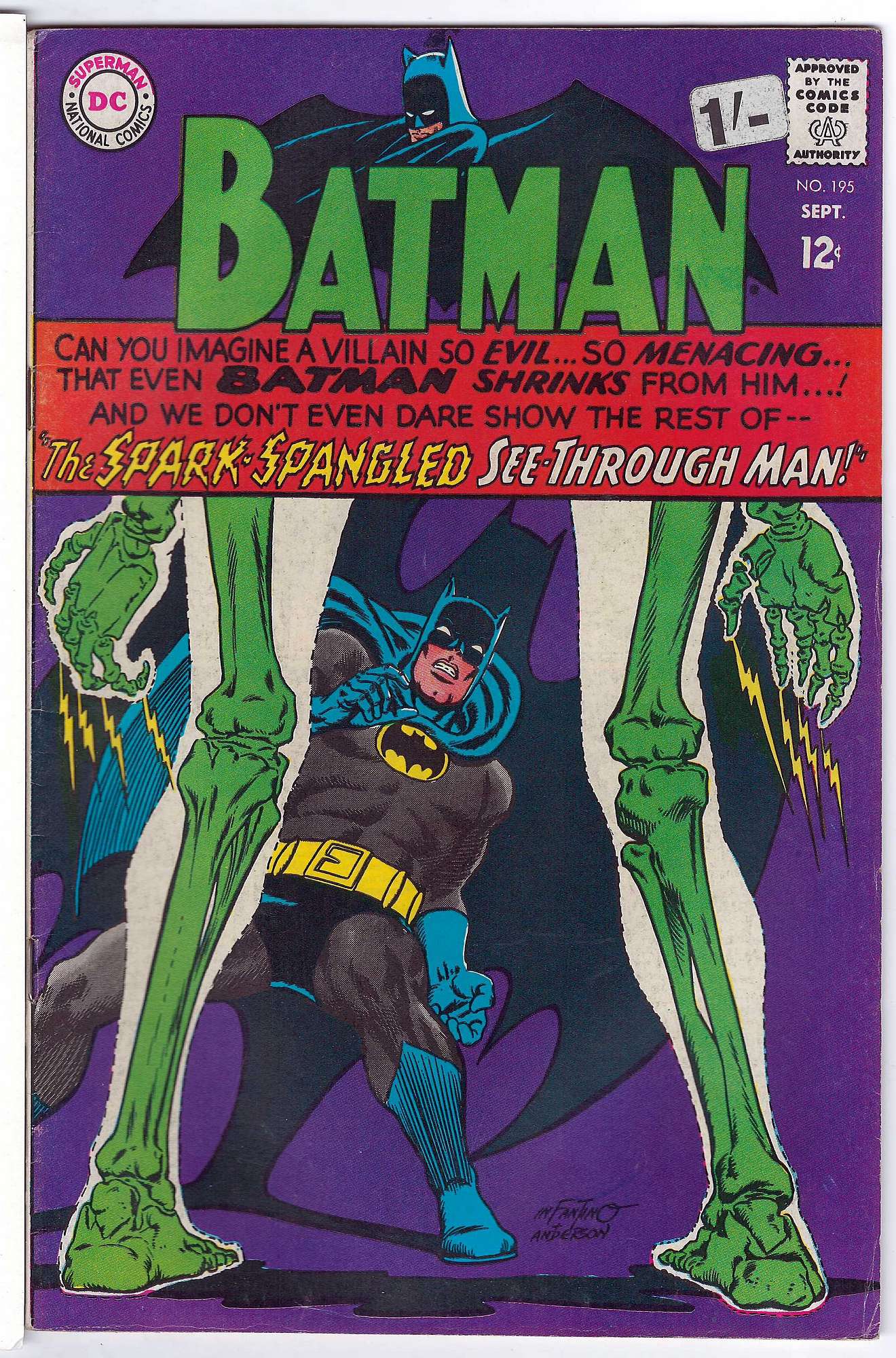 Cover of Batman #195. One of 250,000 Vintage American Comics on sale from Krypton!
