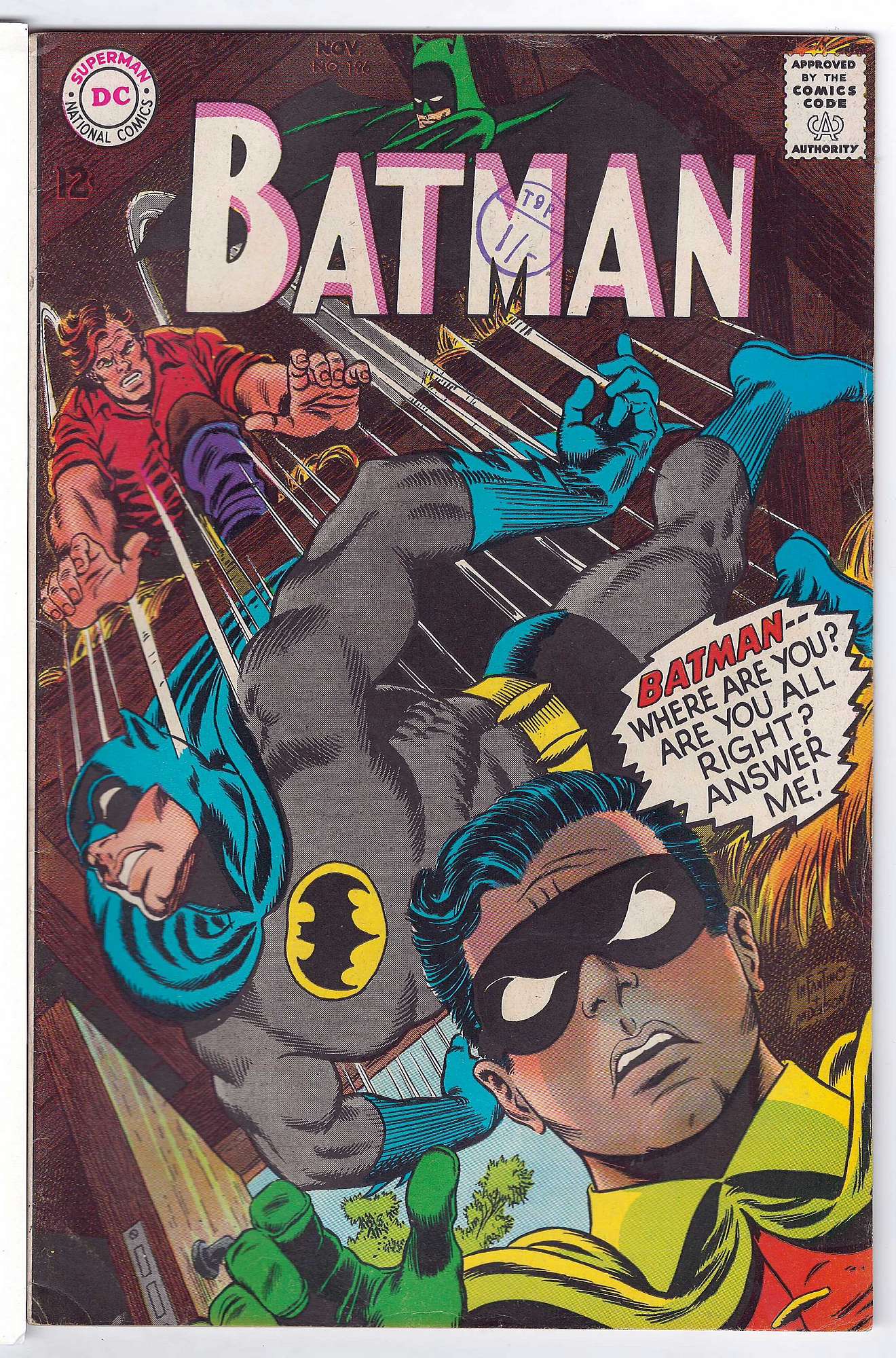 Cover of Batman #196. One of 250,000 Vintage American Comics on sale from Krypton!