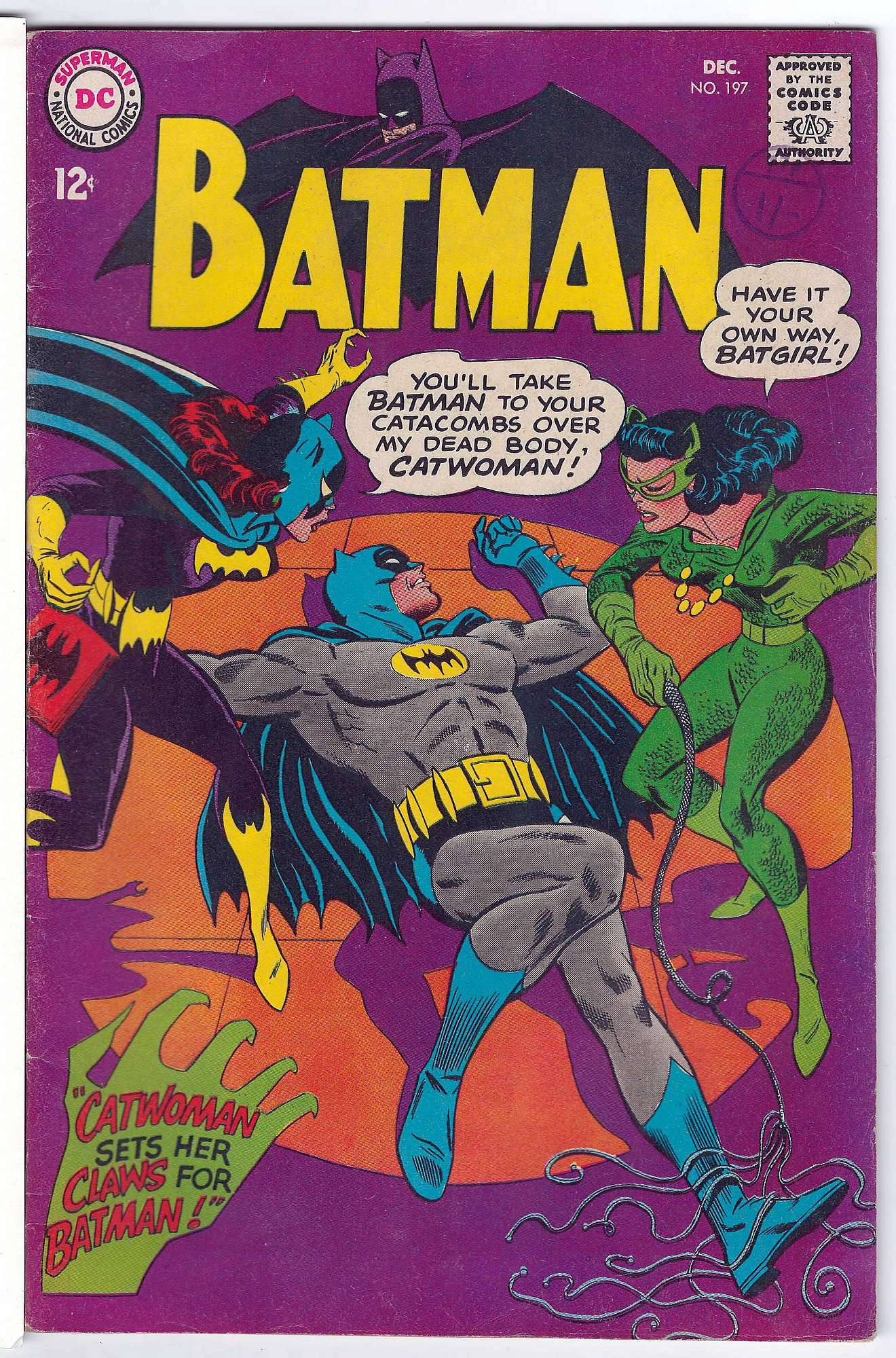 Cover of Batman #197. One of 250,000 Vintage American Comics on sale from Krypton!