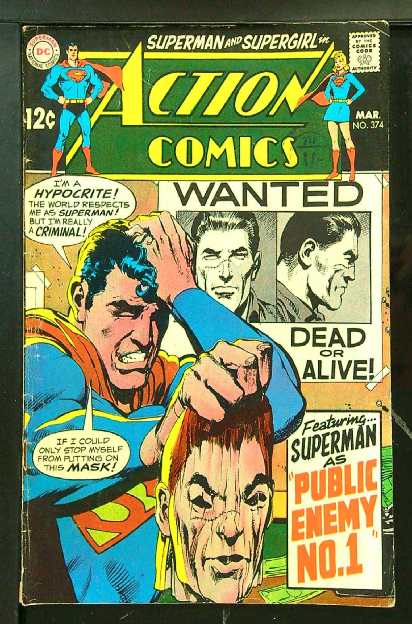 Cover of Action Comics (Vol 1) #374. One of 250,000 Vintage American Comics on sale from Krypton!