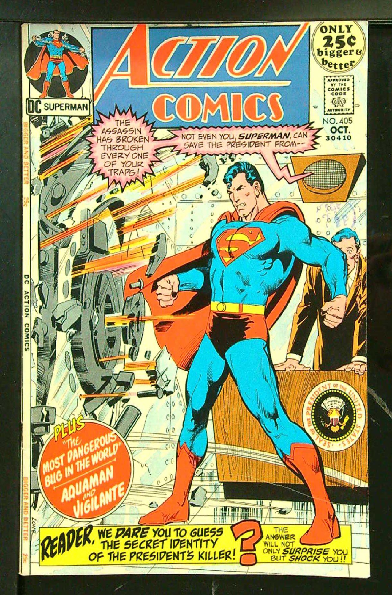 Cover of Action Comics (Vol 1) #405. One of 250,000 Vintage American Comics on sale from Krypton!