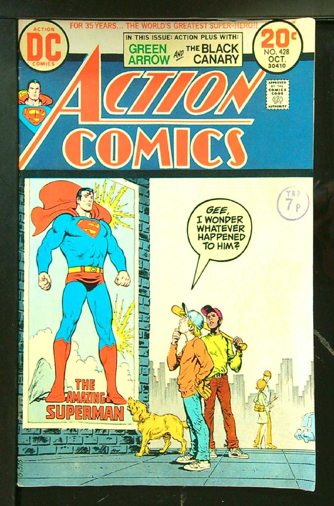 Cover of Action Comics (Vol 1) #428. One of 250,000 Vintage American Comics on sale from Krypton!