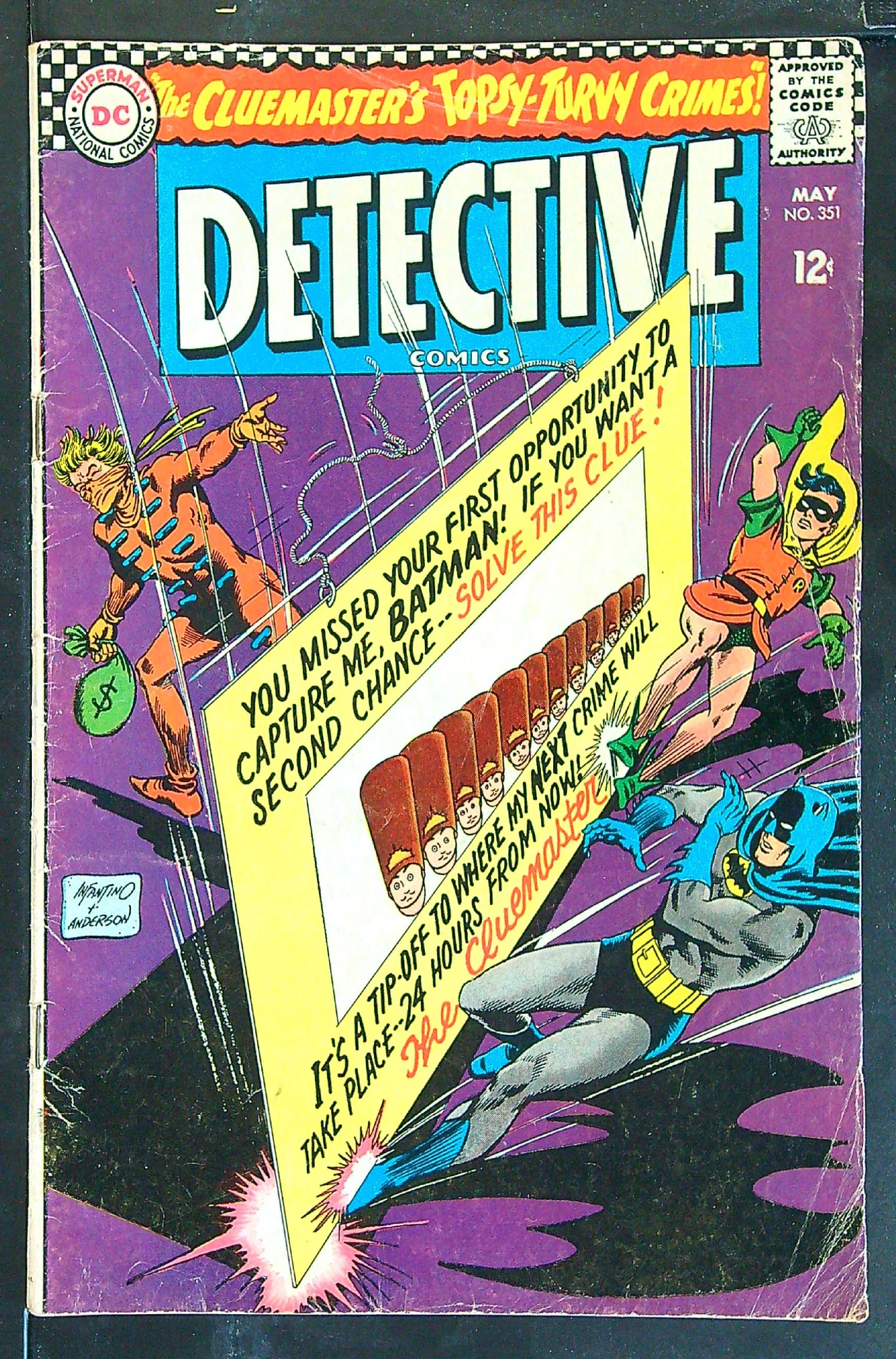 Cover of Detective Comics #351. One of 250,000 Vintage American Comics on sale from Krypton!