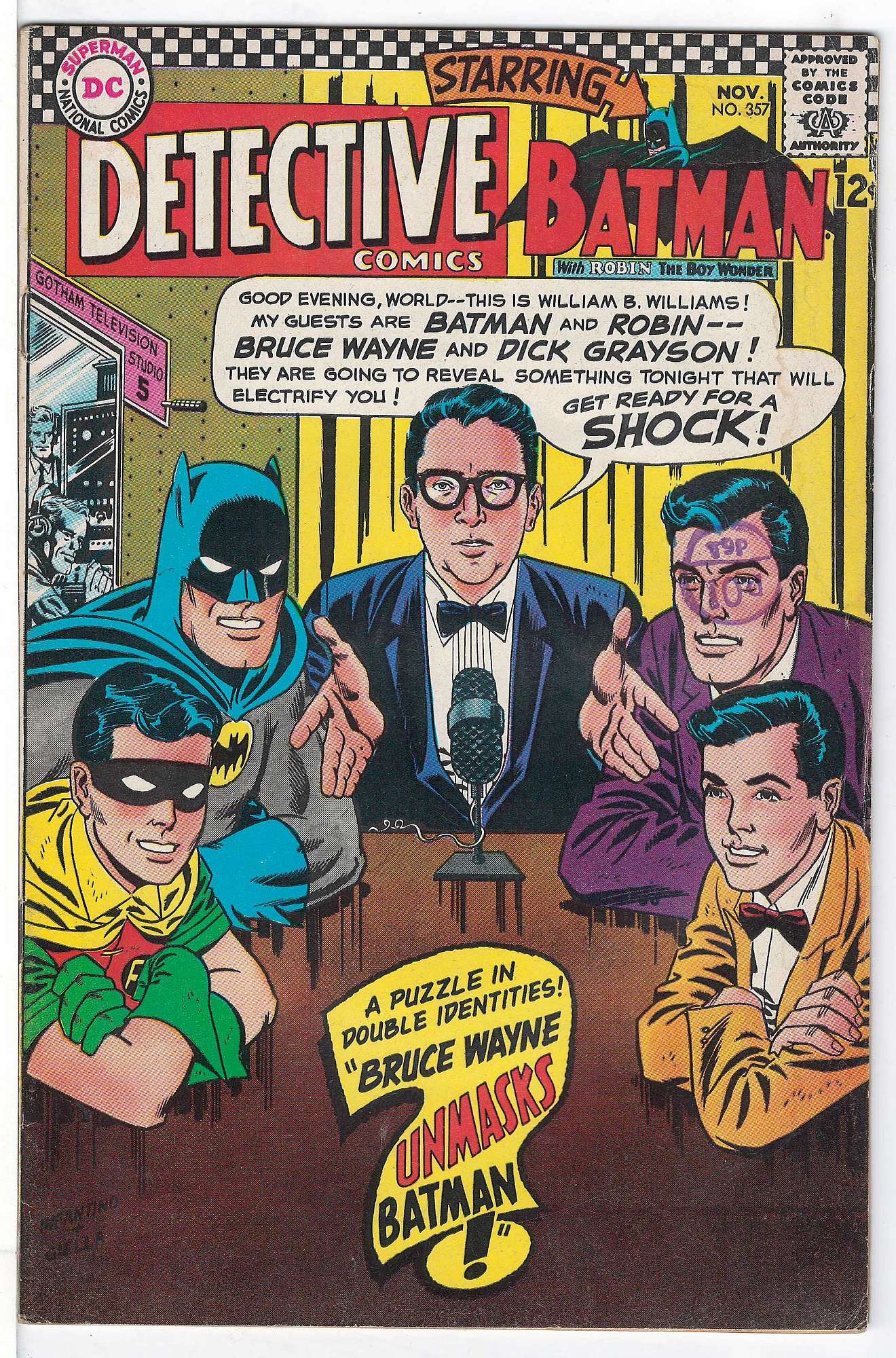 Cover of Detective Comics #357. One of 250,000 Vintage American Comics on sale from Krypton!