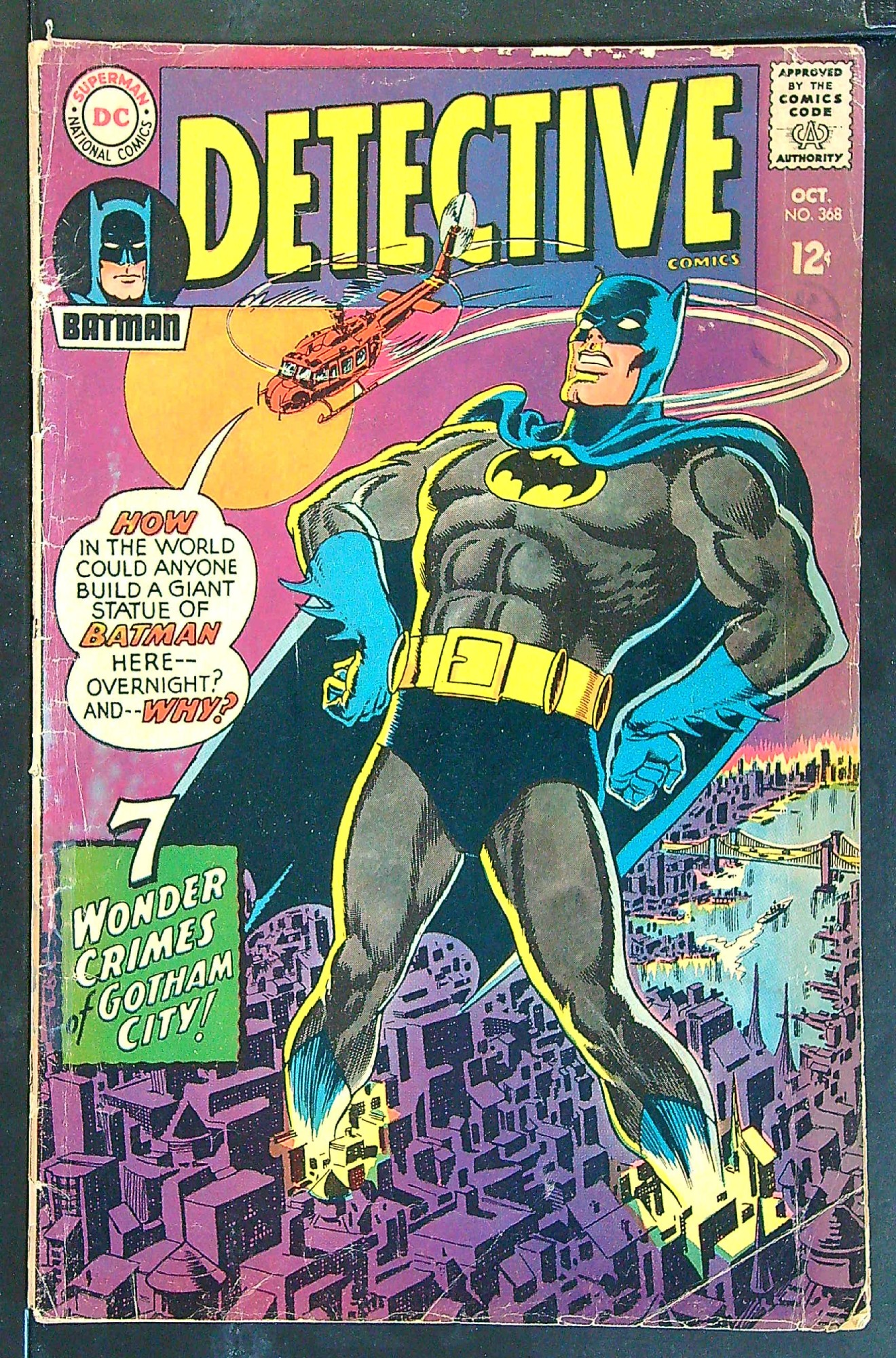 Cover of Detective Comics #368. One of 250,000 Vintage American Comics on sale from Krypton!