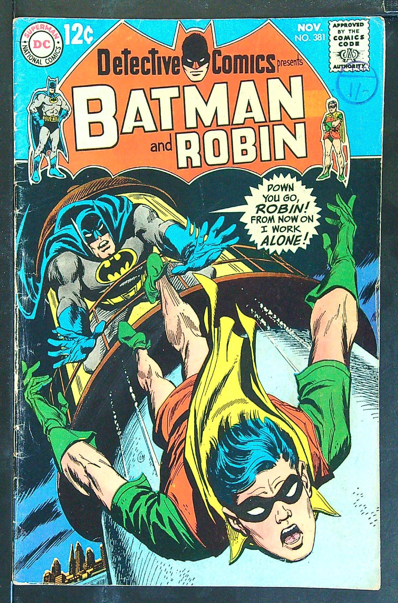 Cover of Detective Comics #381. One of 250,000 Vintage American Comics on sale from Krypton!