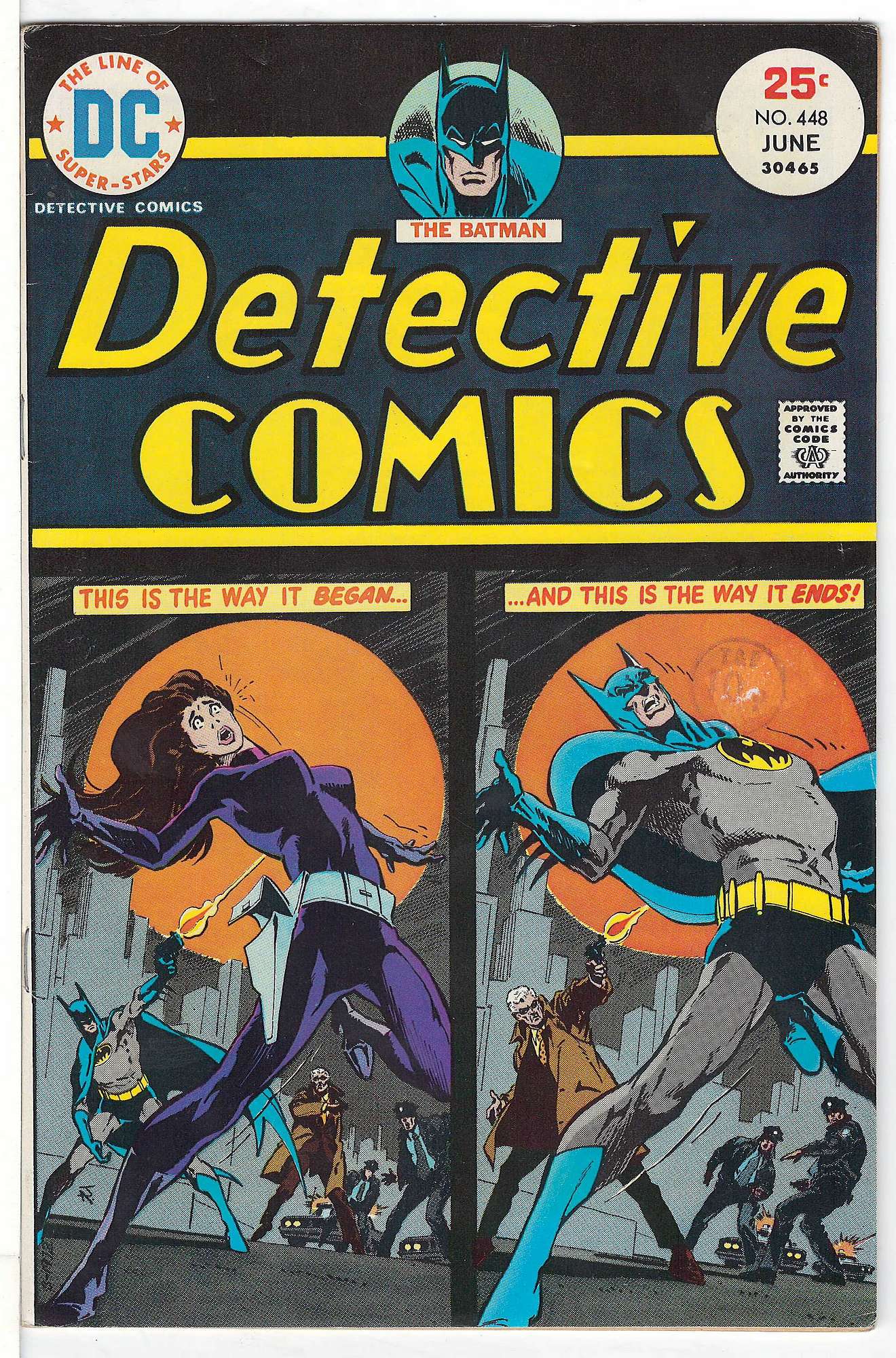 Cover of Detective Comics #448. One of 250,000 Vintage American Comics on sale from Krypton!
