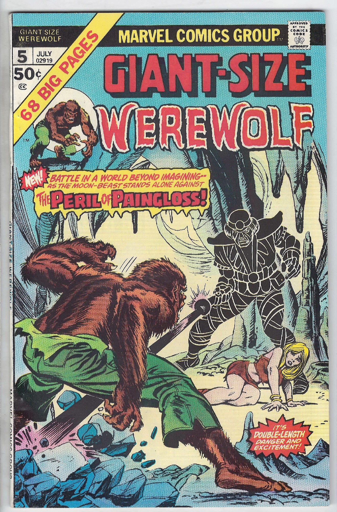 ACTUAL SCAN OF COMIC!<br> Cover of Giant-Size Werewolf (Vol 1) #5. One of 250,000 Vintage American Comics on sale from Krypton!
