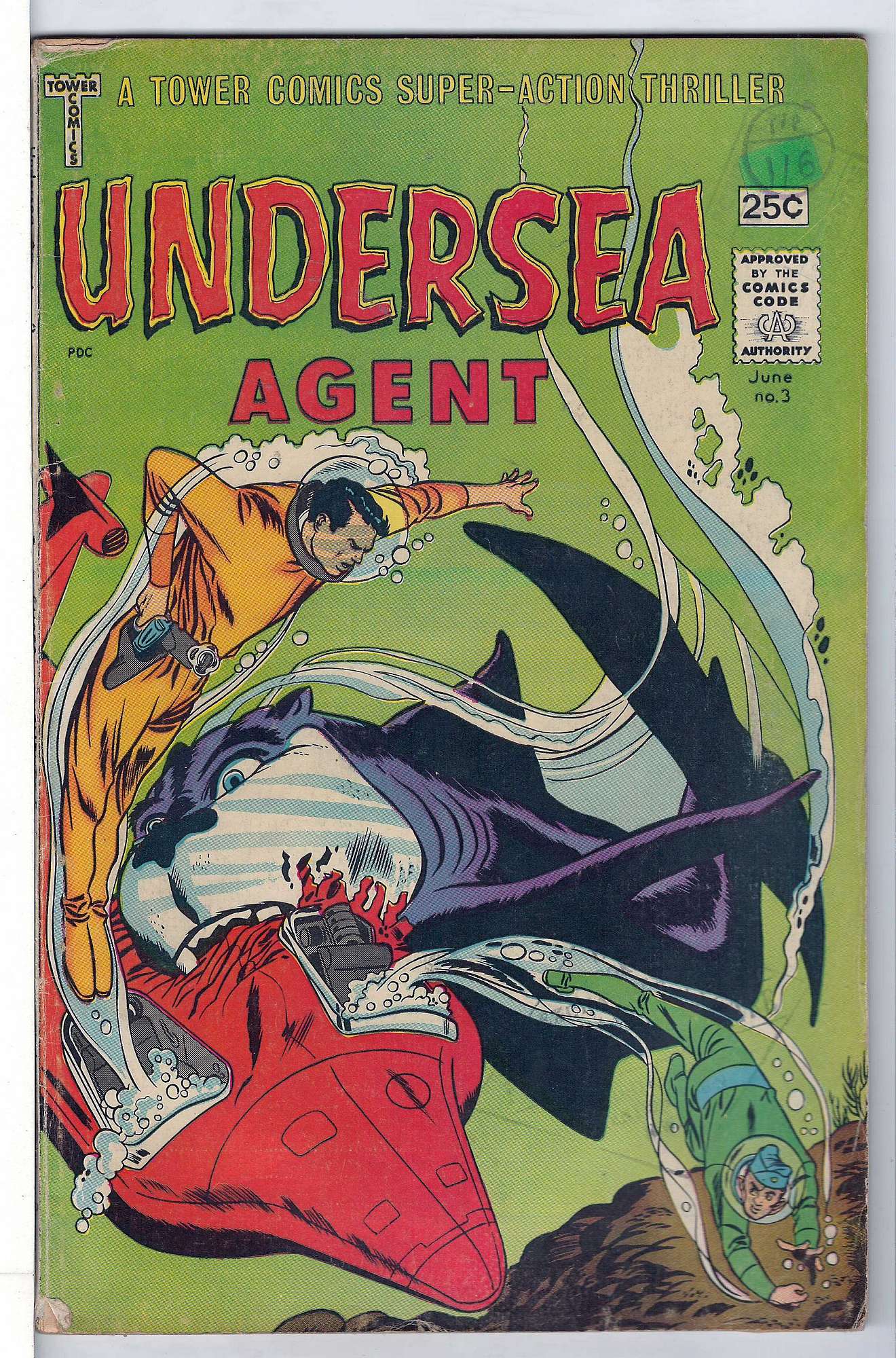 Cover of Undersea Agent (Vol 1) (1966-1967) #3. One of 250,000 Vintage American Comics on sale from Krypton!